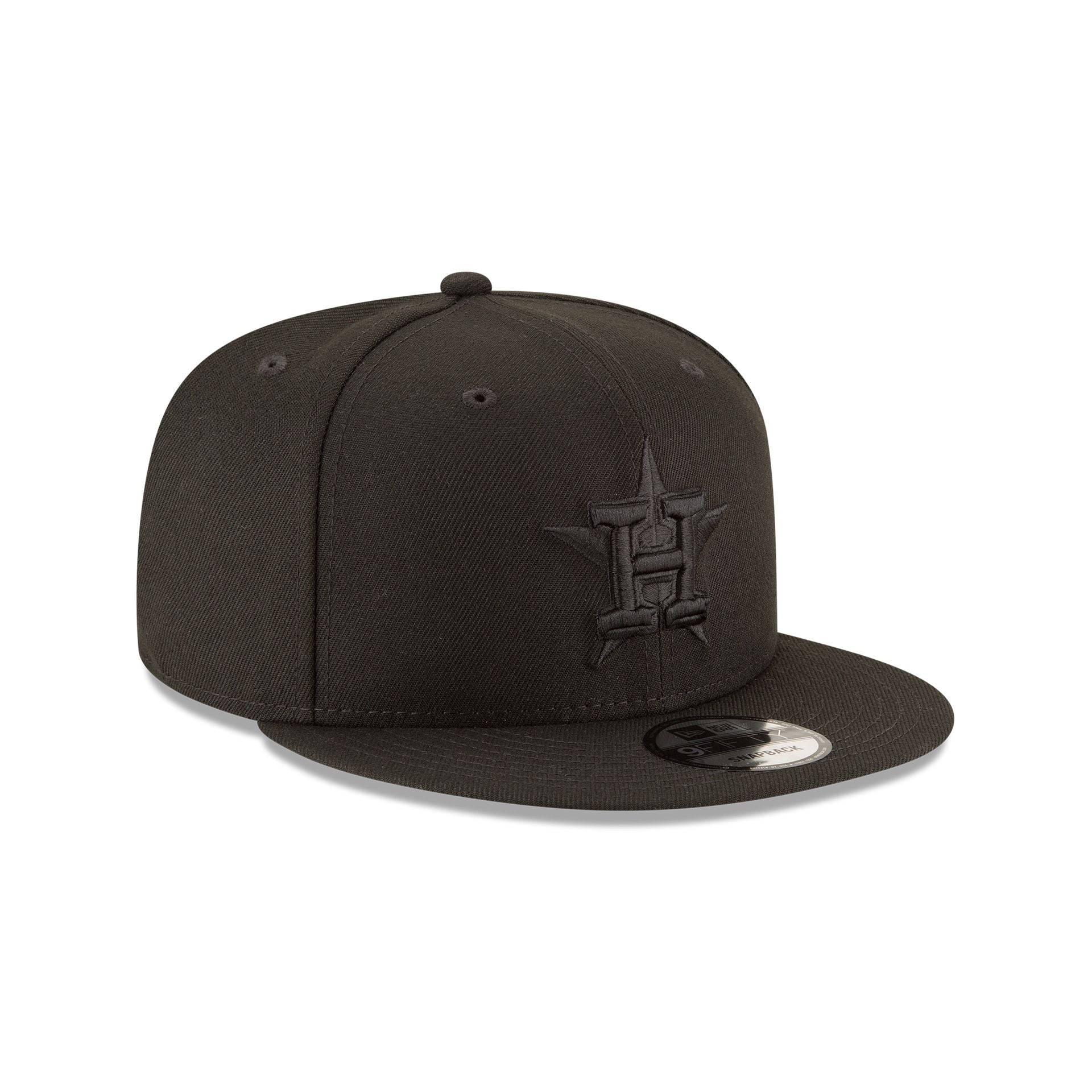 Houston Astros Basic All Black 9FIFTY Snapback Hat - Image 3