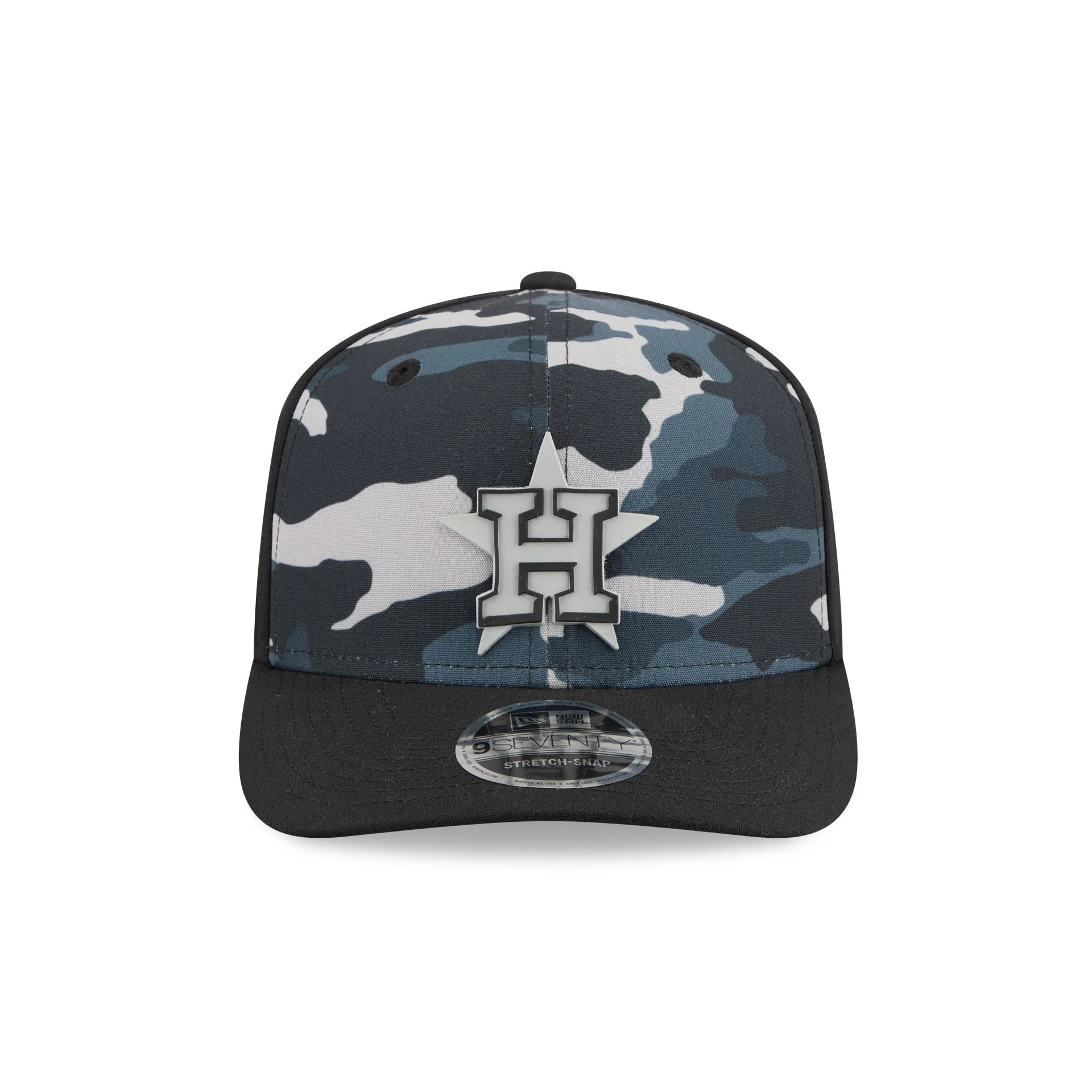 Houston Astros Black Camo Performance 9SEVENTY Stretch-Snap Hat - Image 2