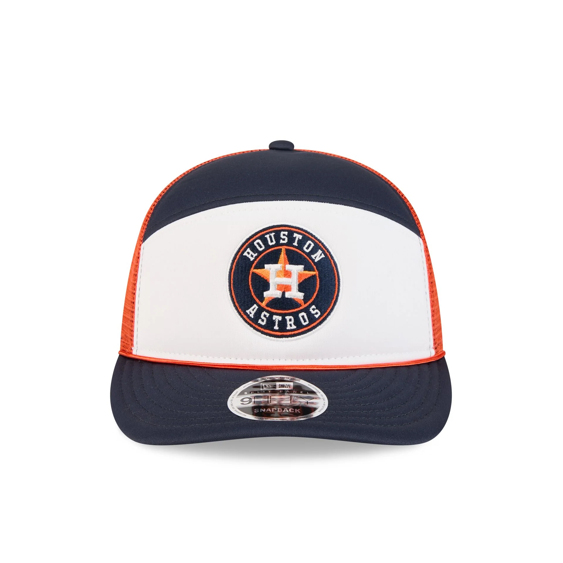 Houston Astros Blocked Split Panel 9FIFTY Trucker Hat - Image 2