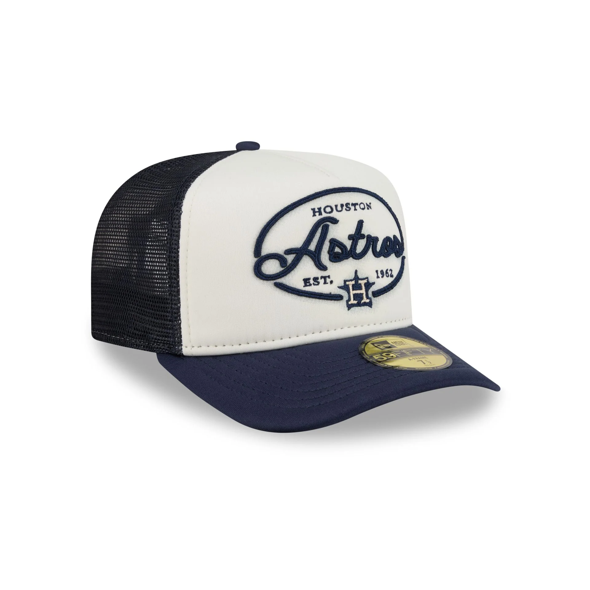 Houston Astros Chrome 59FIFTY Fitted Trucker Hat - Image 3