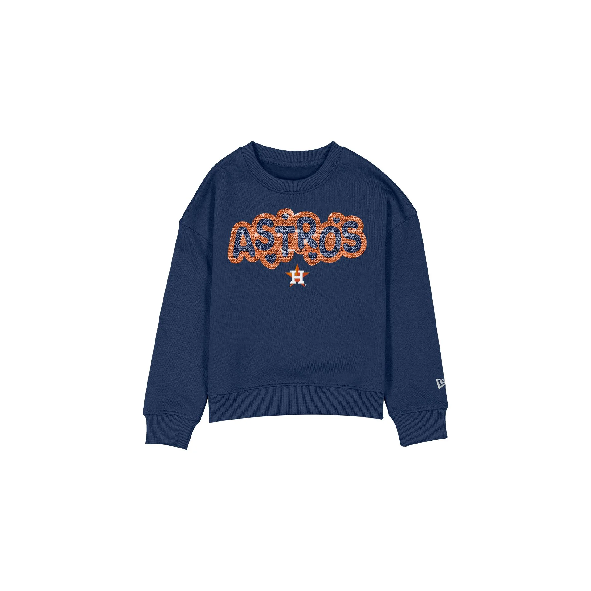 Houston Astros Flip Sequin Girls Crewneck - Image 3