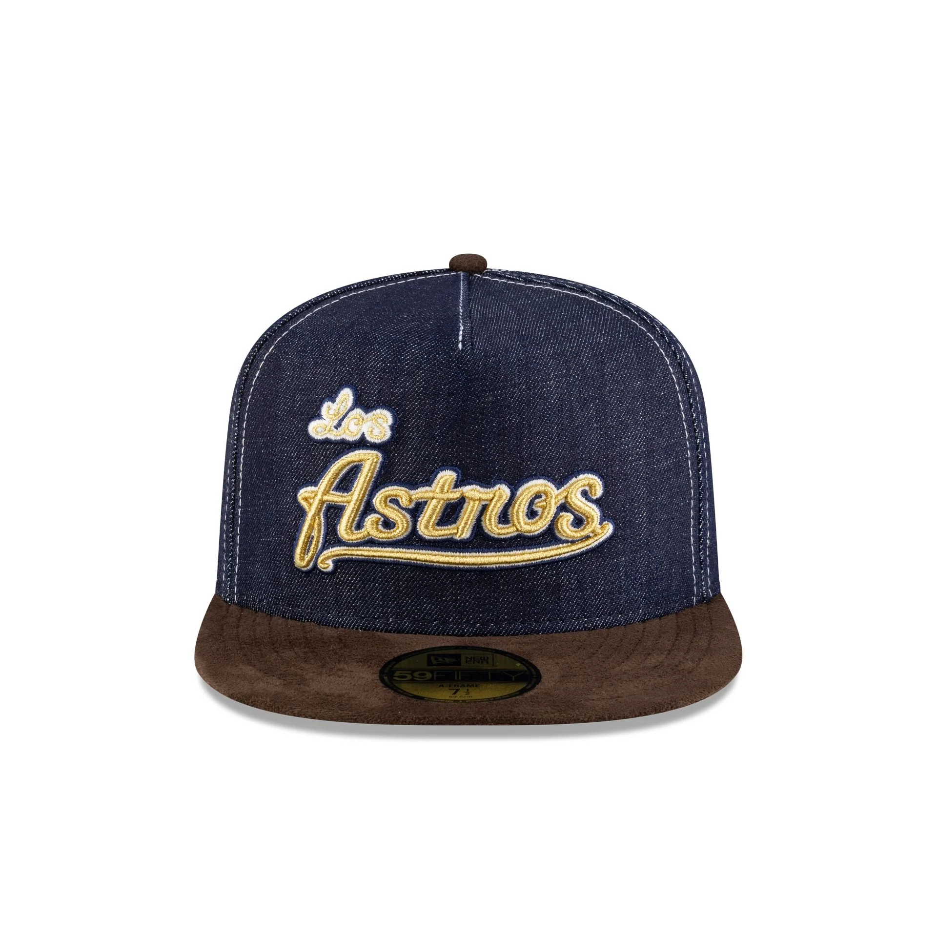 Houston Astros Houston Pack Denim Los Astros 59FIFTY A-Frame Fitted Hat - Image 2