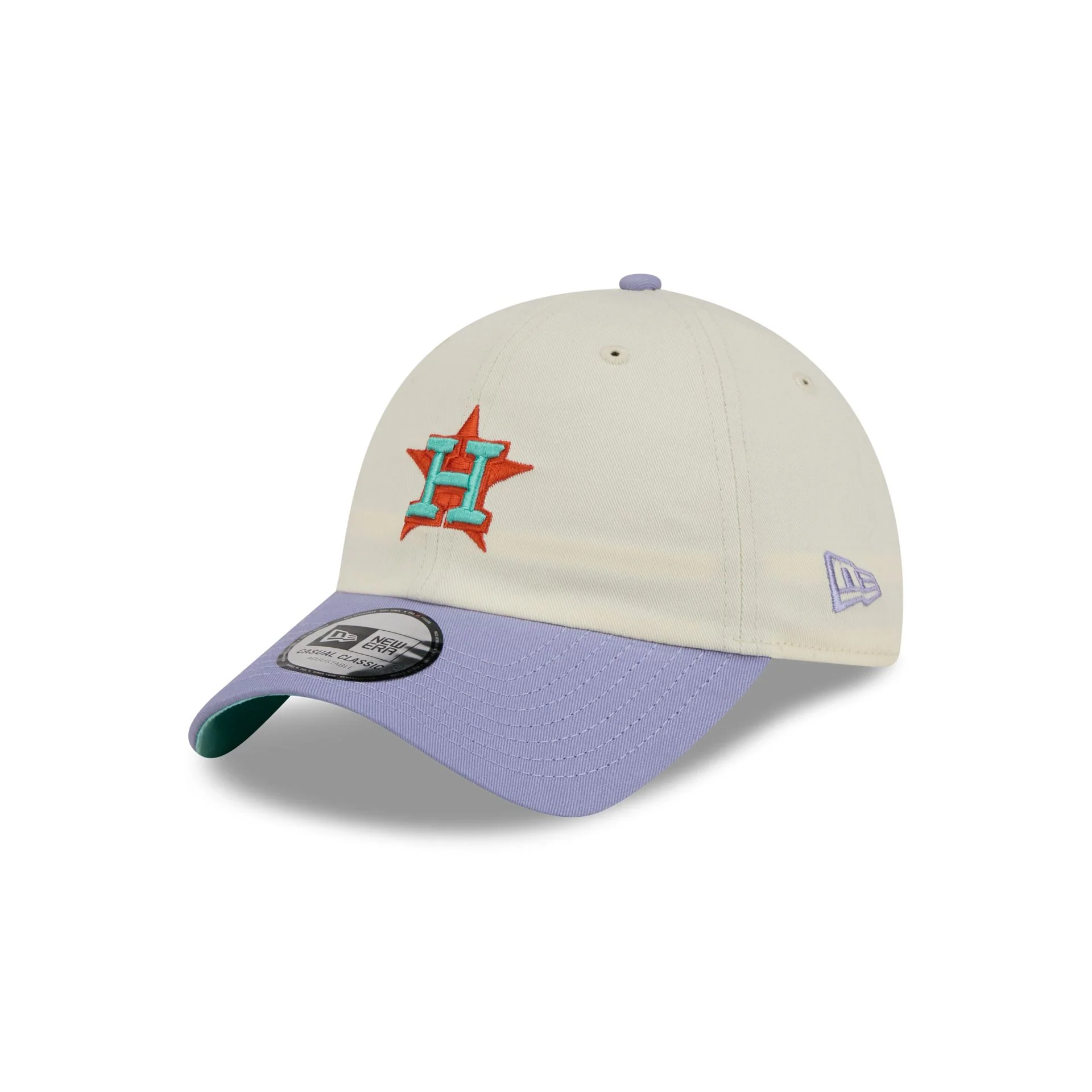 Houston Astros Lavender Flowers Casual Classic Adjustable Hat - Image 3