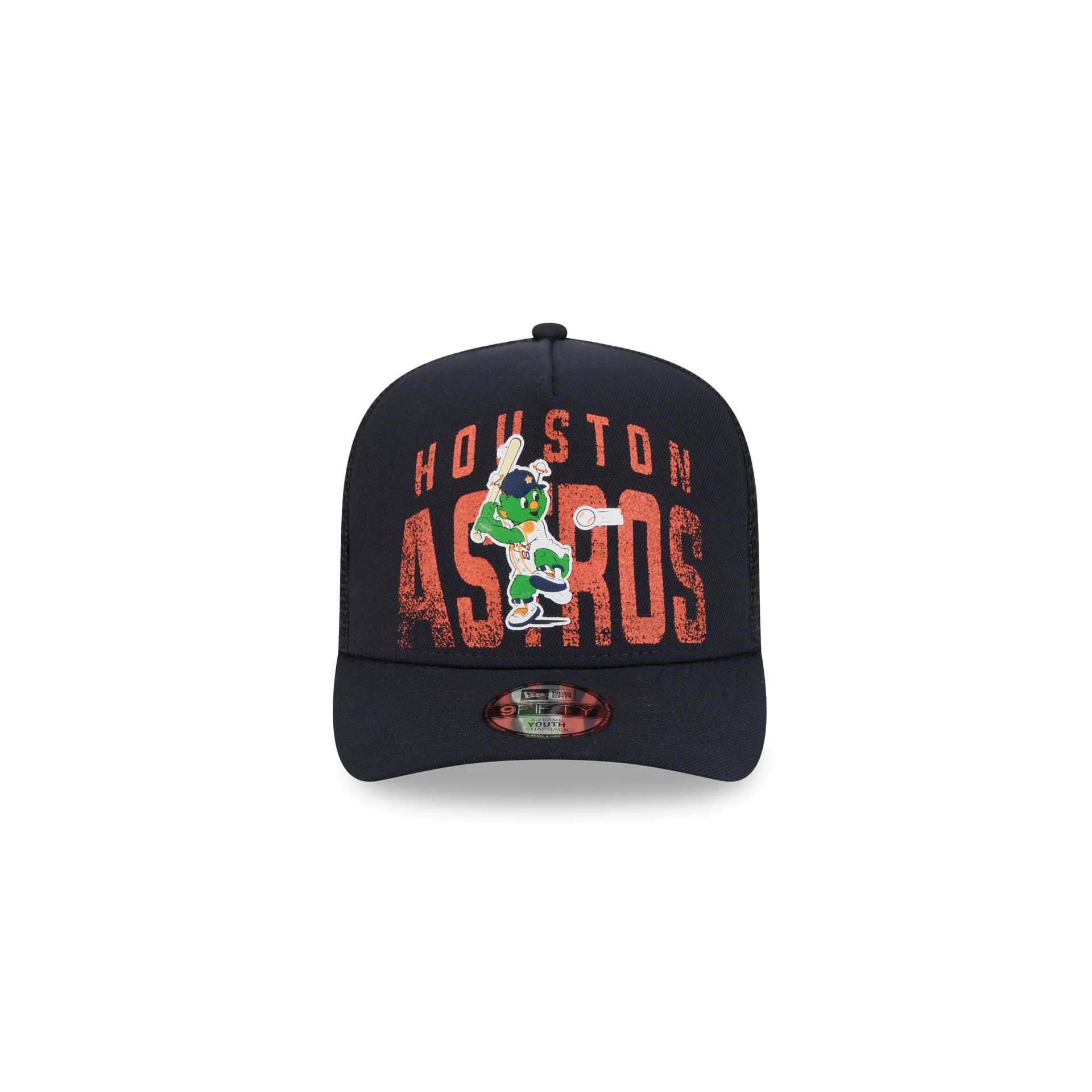 Houston Astros Logo Fade Kids 9FIFTY A-Frame Trucker Hat - Image 2