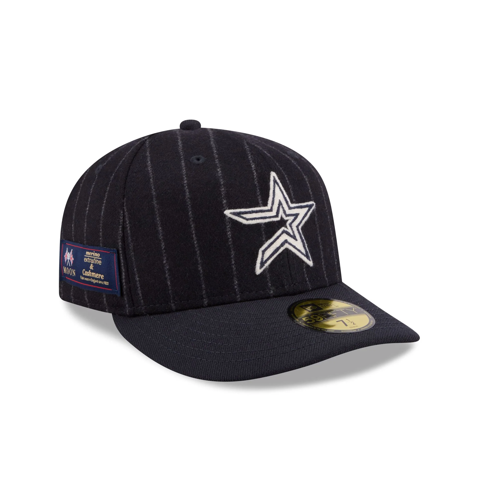 Houston Astros Pinstripe Merino & Cashmere Moon 59FIFTY Fitted Hat