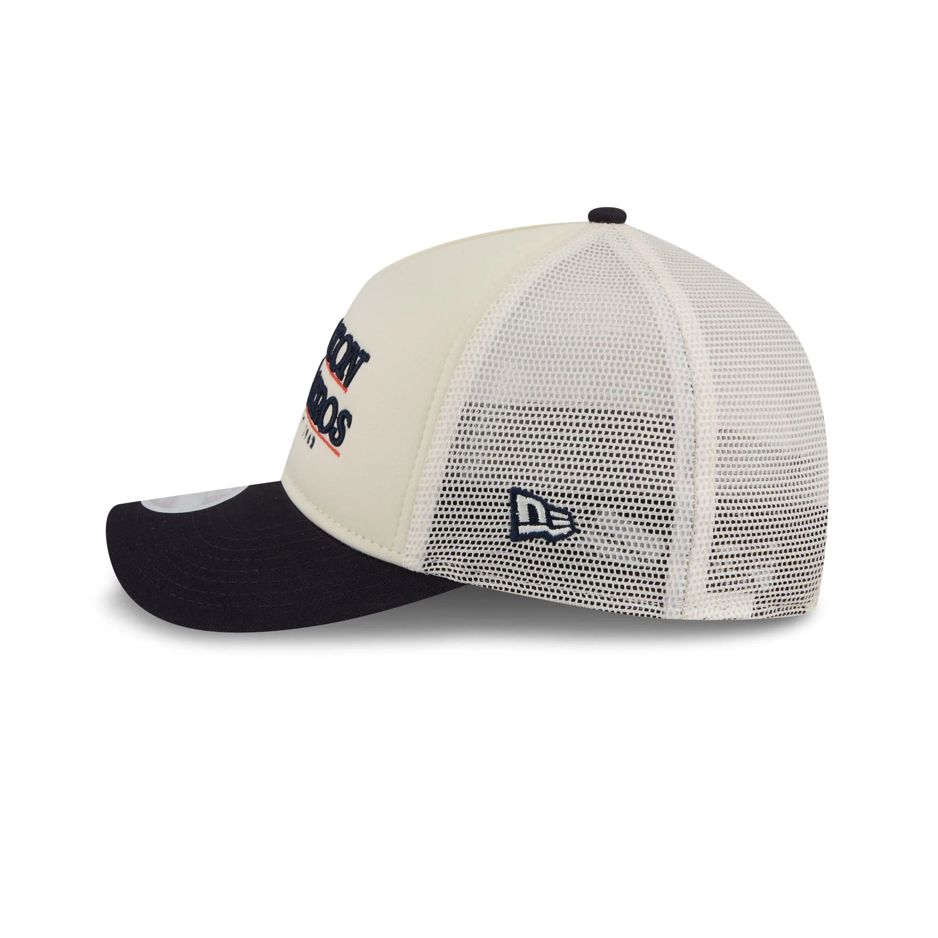 Houston Astros Retro Chrome Women's White 9FORTY M-Crown A-Frame Trucker Hat - Image 4