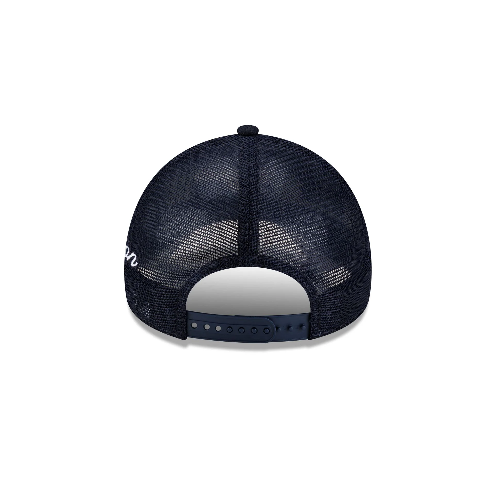 Houston Astros Side Script 9FORTY A-Frame Trucker Hat - Image 6
