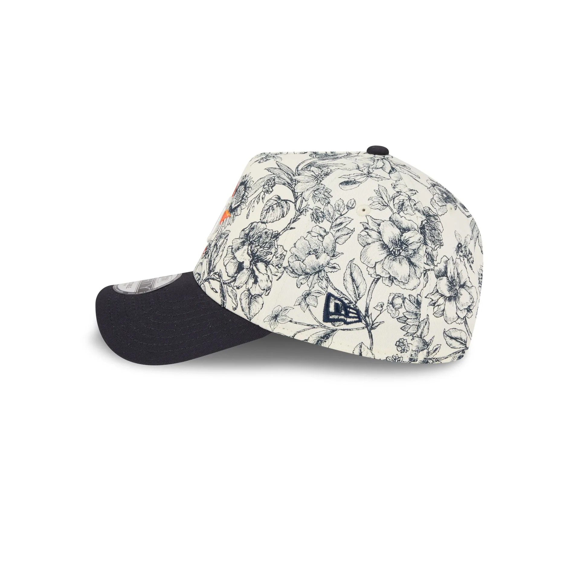 Houston Astros Spring Floral Navy 9FORTY A-Frame Snapback Hat - Image 4