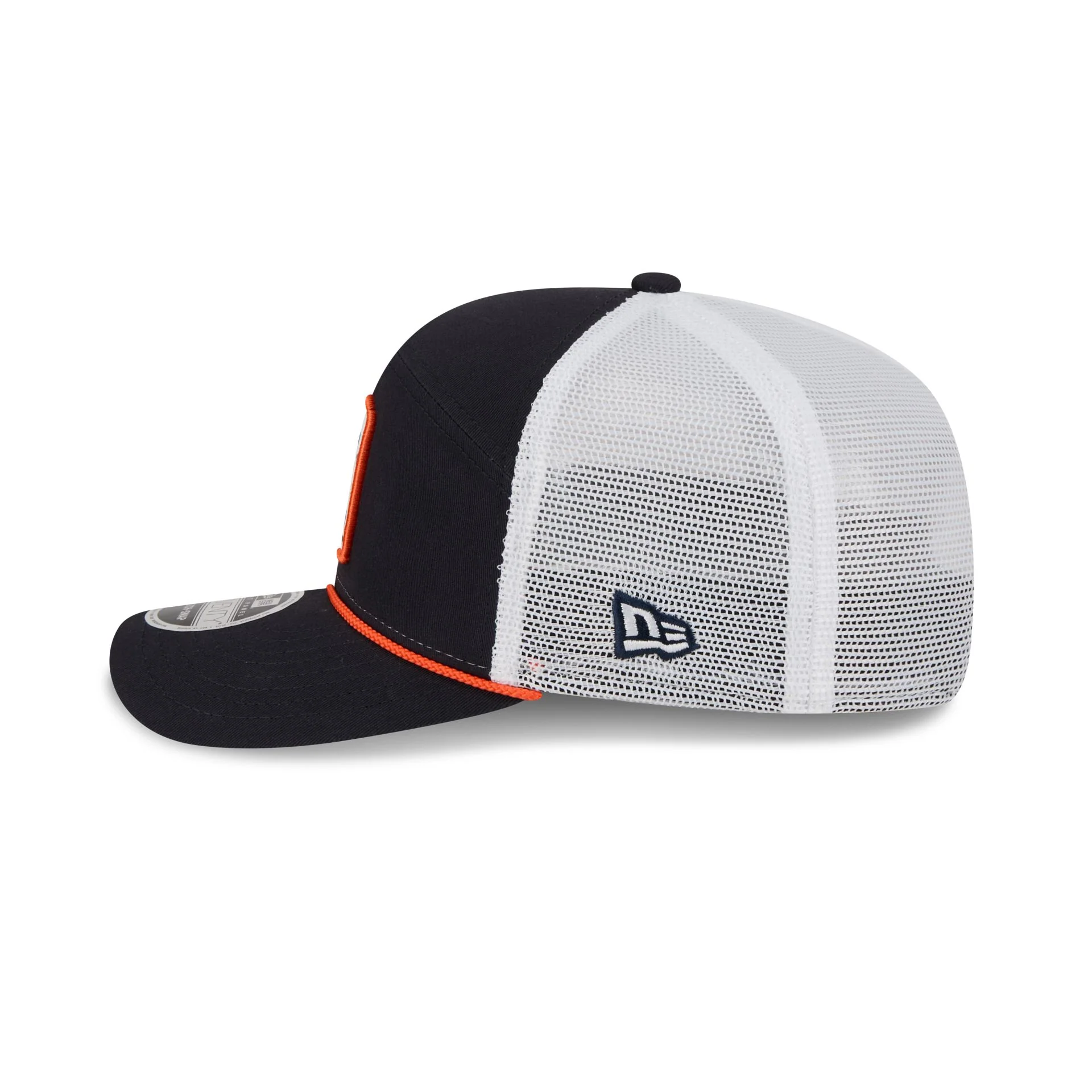 Houston Astros Square Patch Split Panel 9SEVENTY Trucker Hat - Image 4