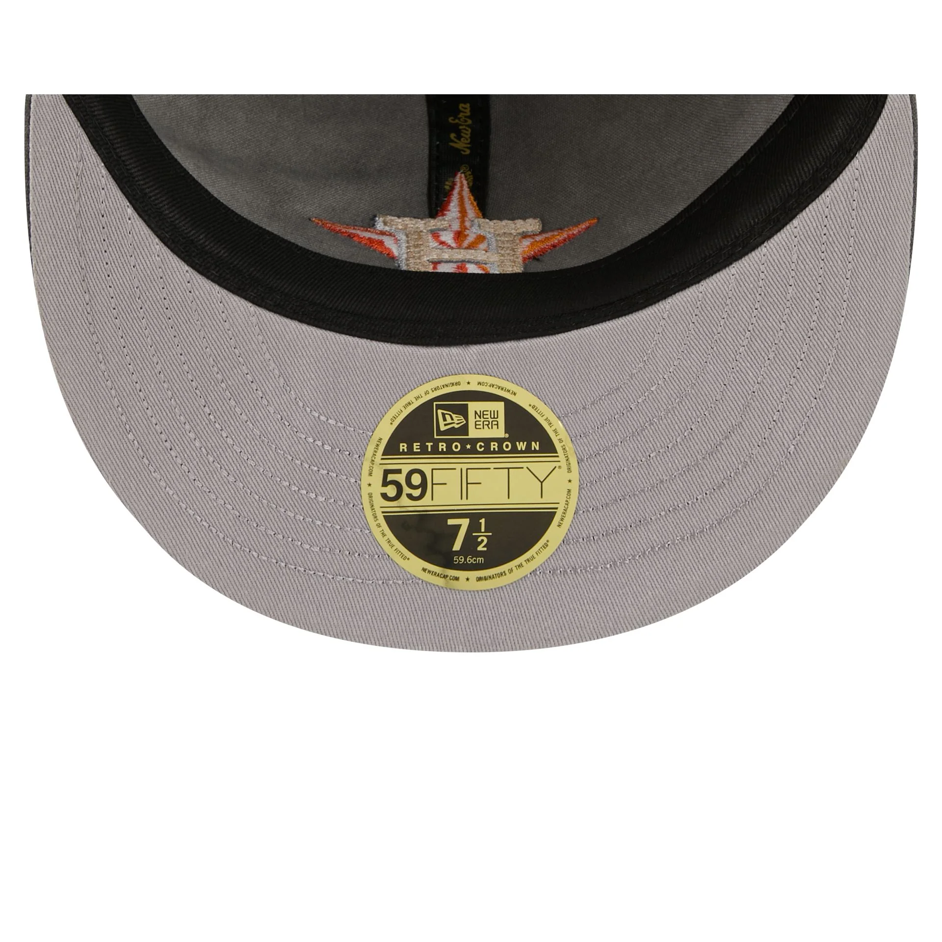 Houston Astros Visor Stitch Retro Crown 59FIFTY Fitted Hat - Image 7