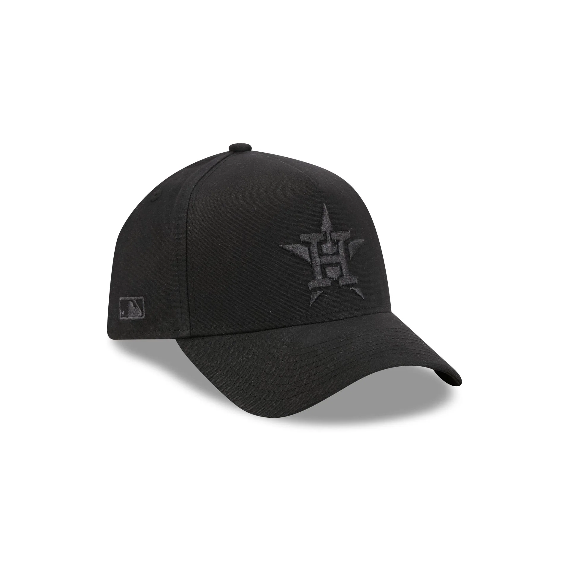 Houston Astros Waxed Canvas Black 59FORTY A-Frame Fitted Hat