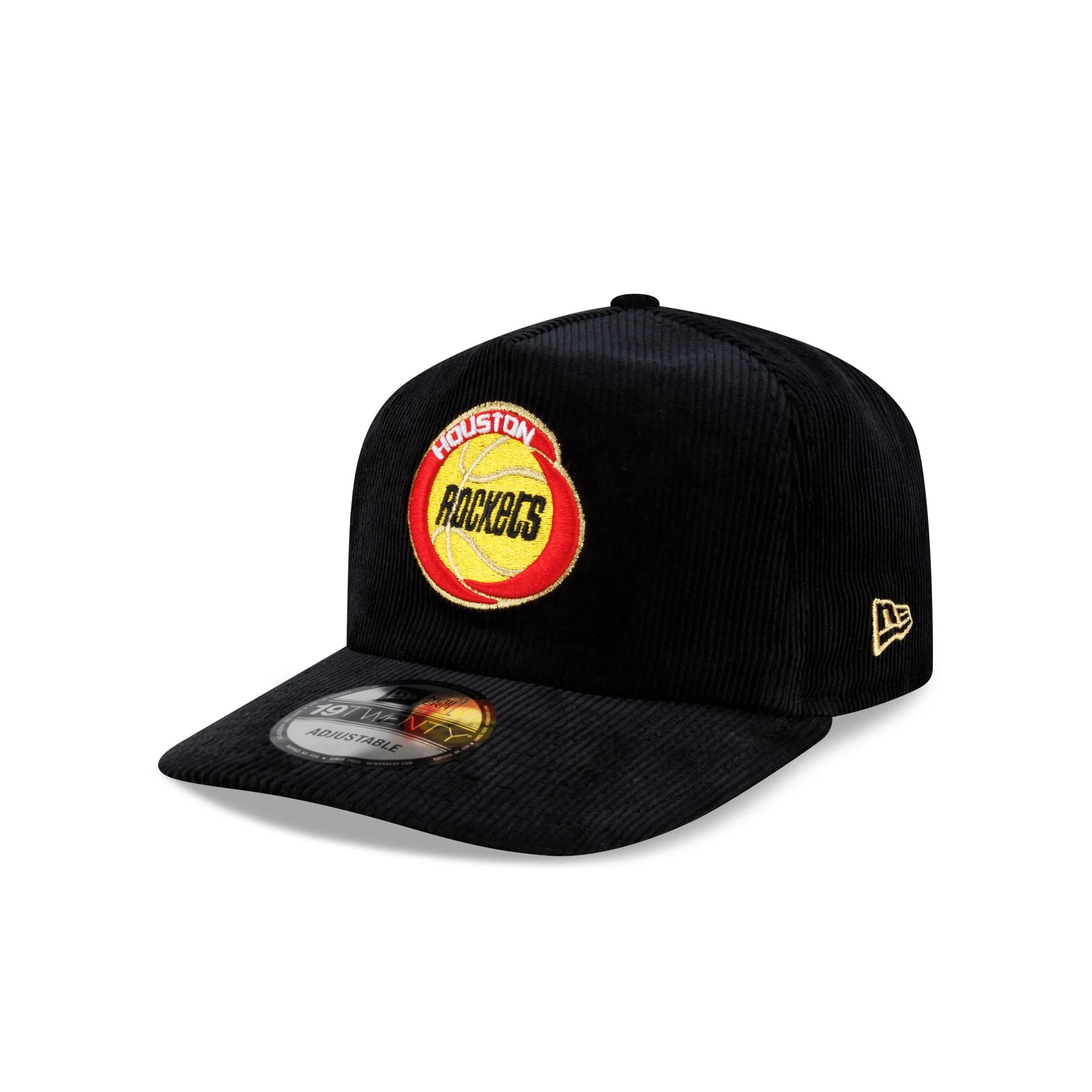 Houston Rockets 1995 Finals Black & Gold Corduroy 19TWENTY Adjustable Hat - Image 3