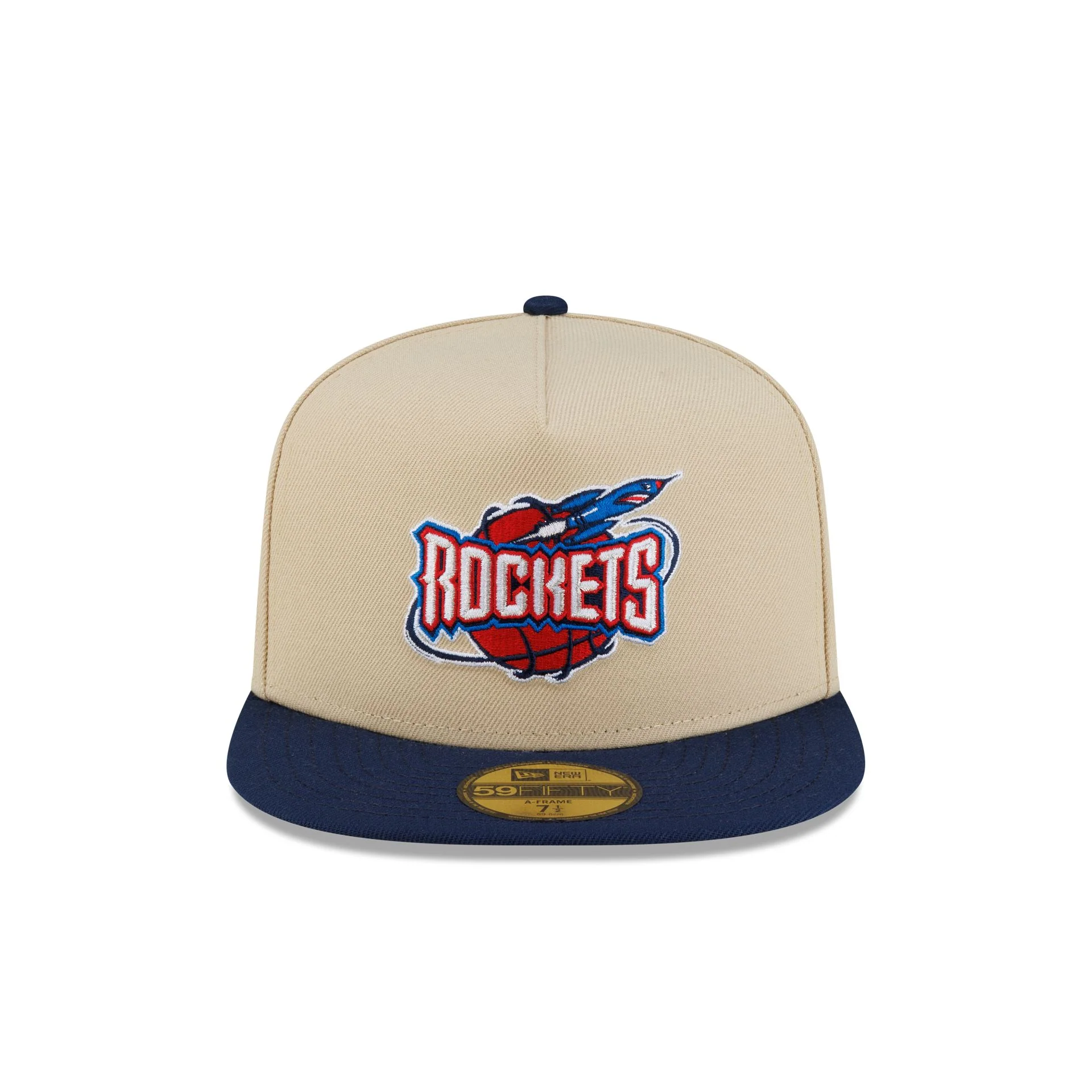 Houston Rockets Hardwood Classics 2000s Gold 59FIFTY A-Frame Fitted Hat - Image 2