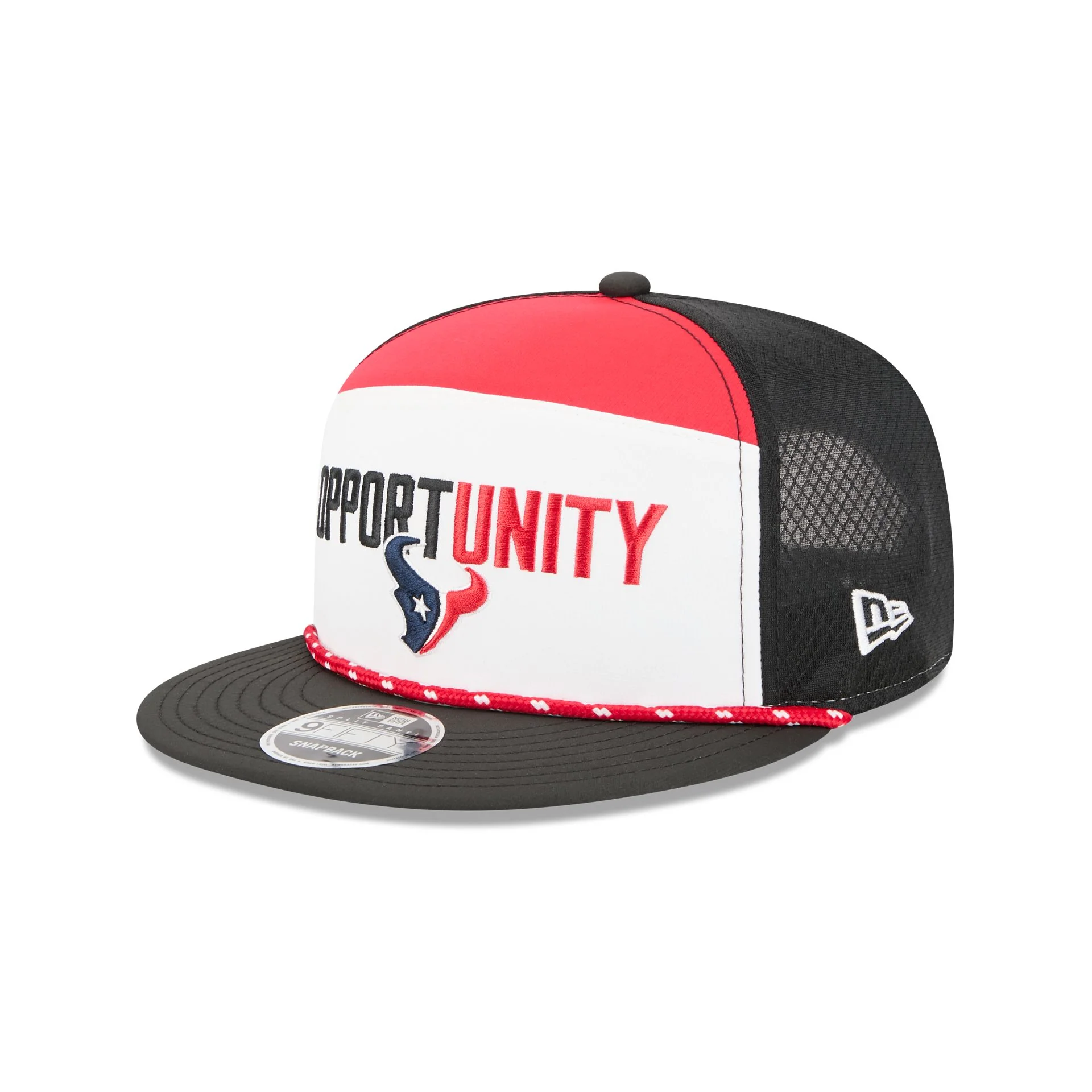 Houston Texans 2025 Inspire Change Split Panel 9FIFTY Snapback Hat