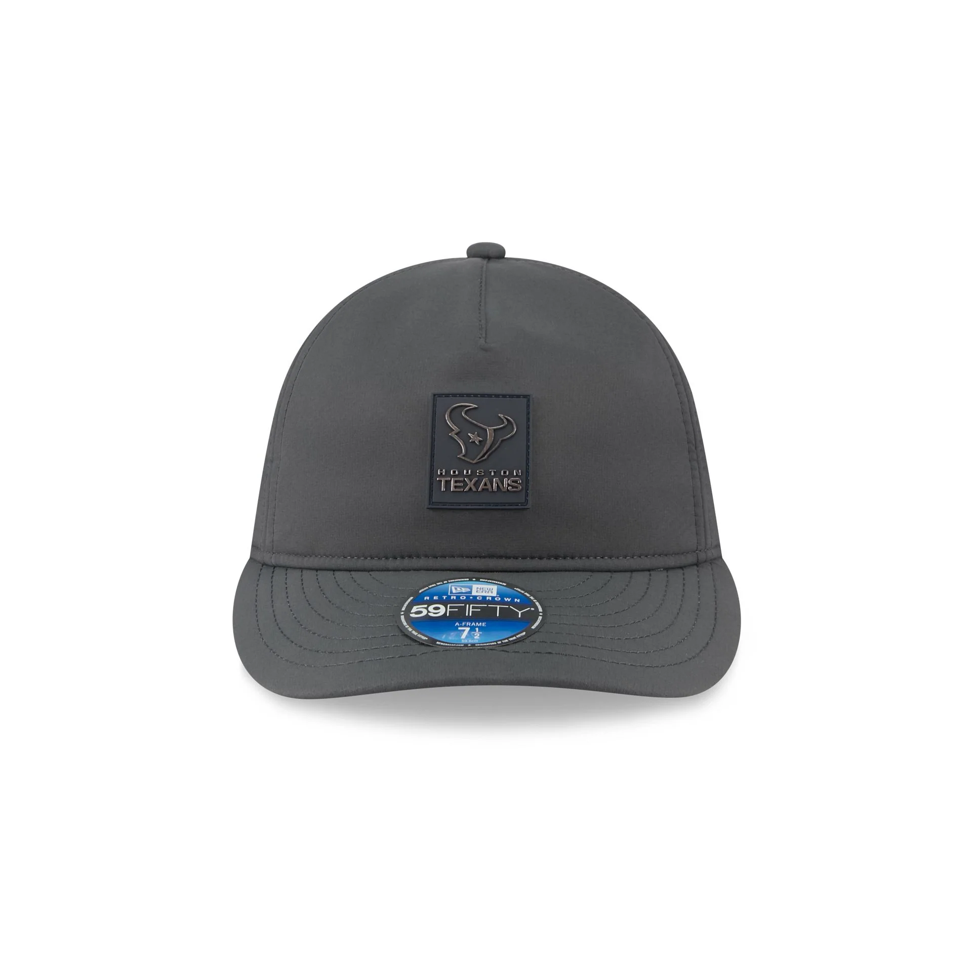 Houston Texans 2025 Sideline Cold Weather Steel Clouds Retro Crown 59FIFTY A-Frame Fitted Hat - Image 2