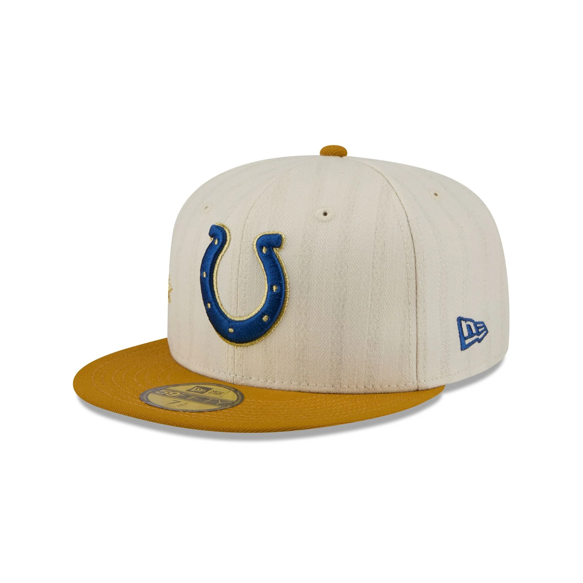 Indianapolis Colts Chrome Herringbone 59FIFTY Fitted Hat - Image 3