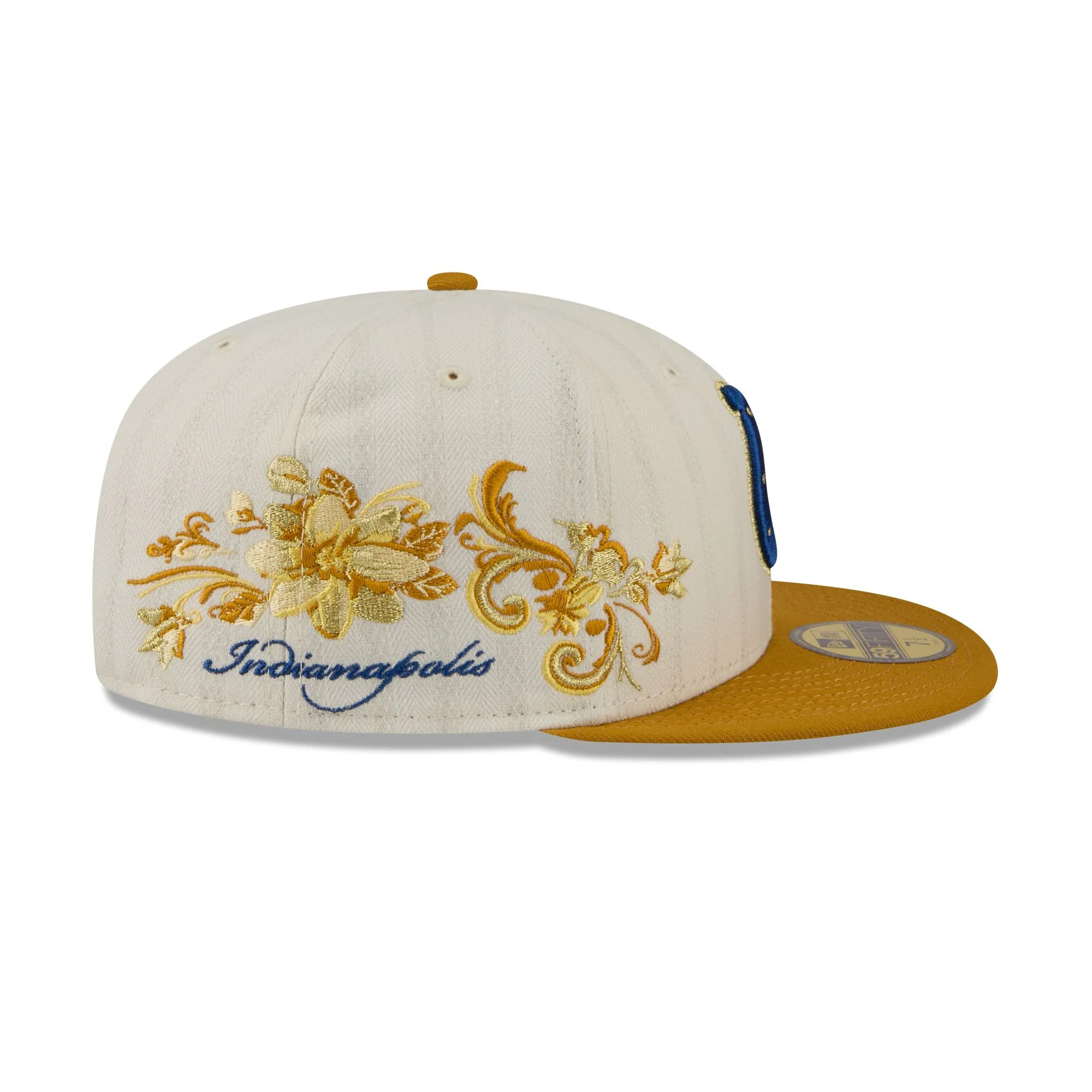 Indianapolis Colts Chrome Herringbone 59FIFTY Fitted Hat - Image 4