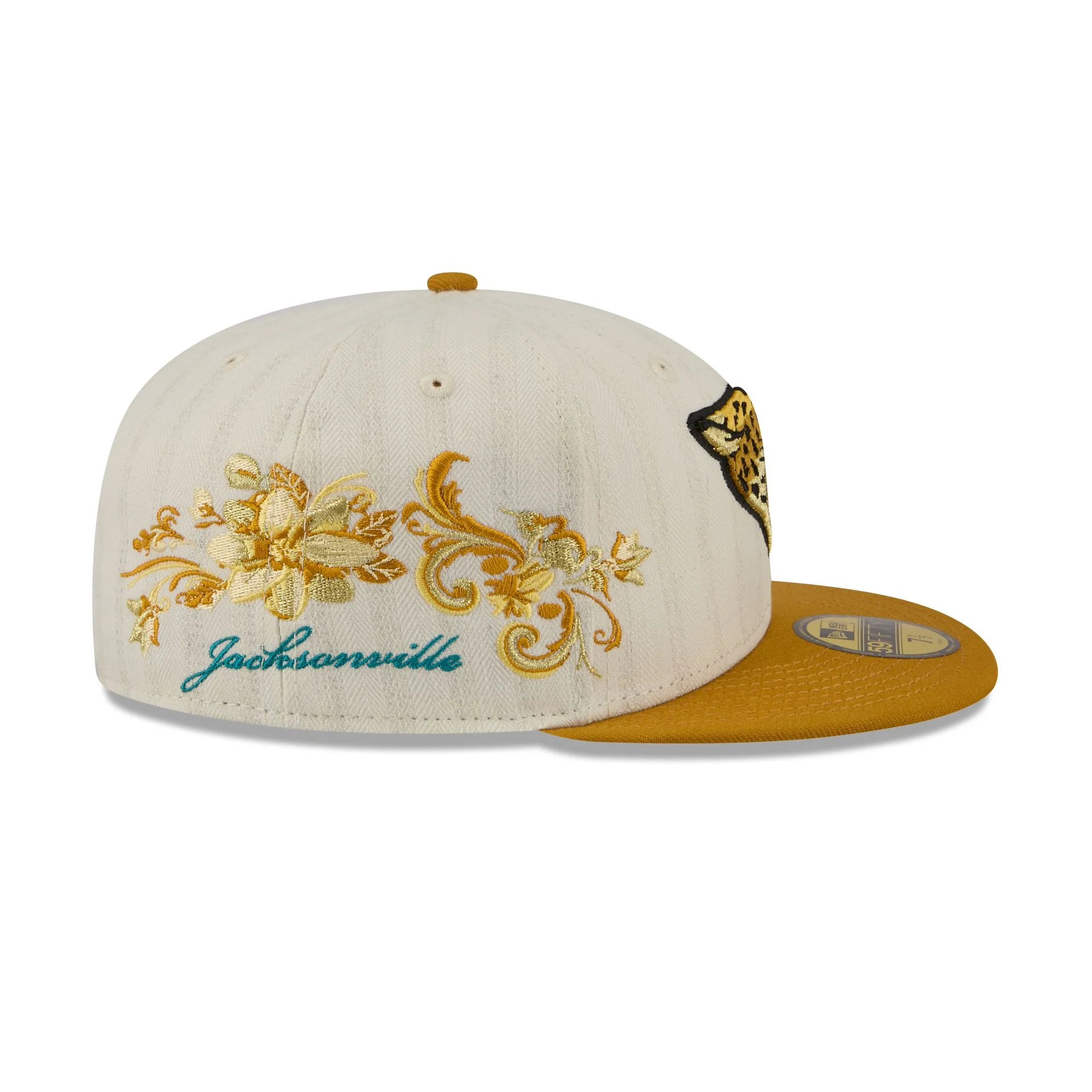 Jacksonville Jaguars Chrome Herringbone 59FIFTY Fitted Hat - Image 4