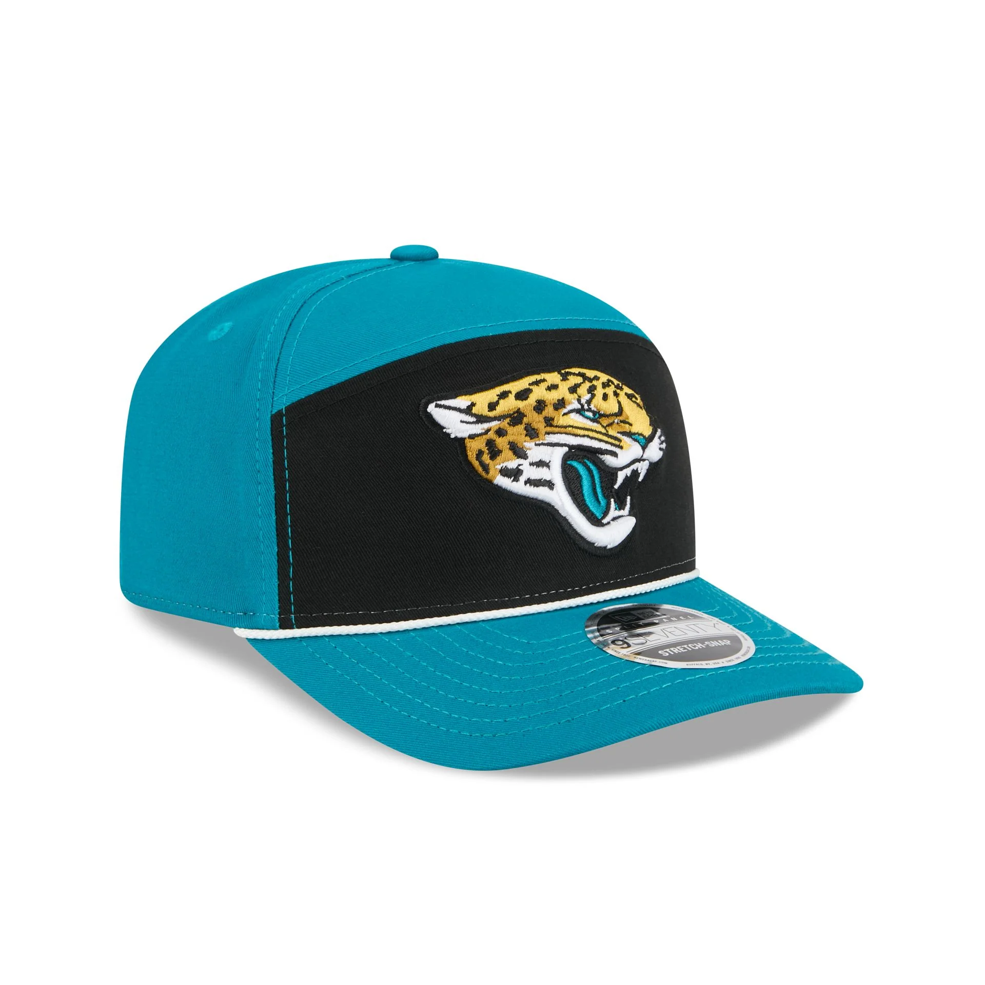 Jacksonville Jaguars Split Panel 9SEVENTY Stretch-Snap Hat - Image 3