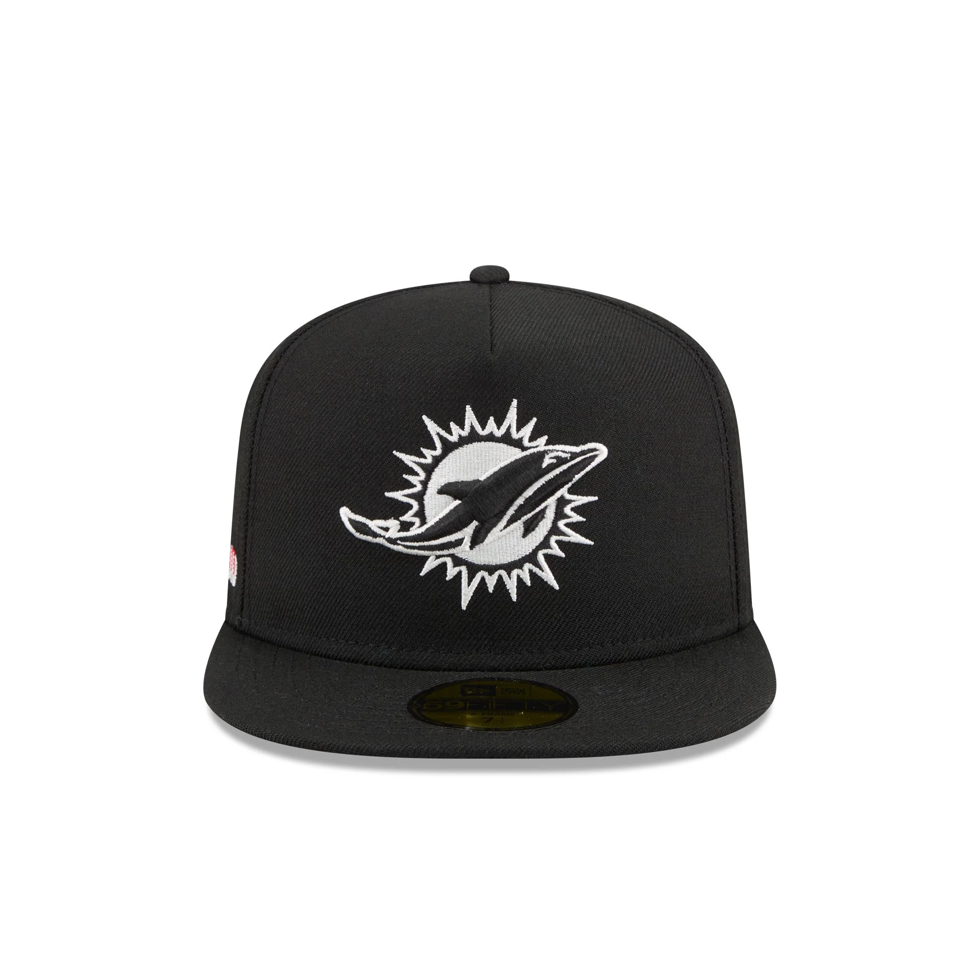 Just Caps Chiseled Logo Miami Dolphins 59FIFTY A-Frame Fitted Hat - Image 2