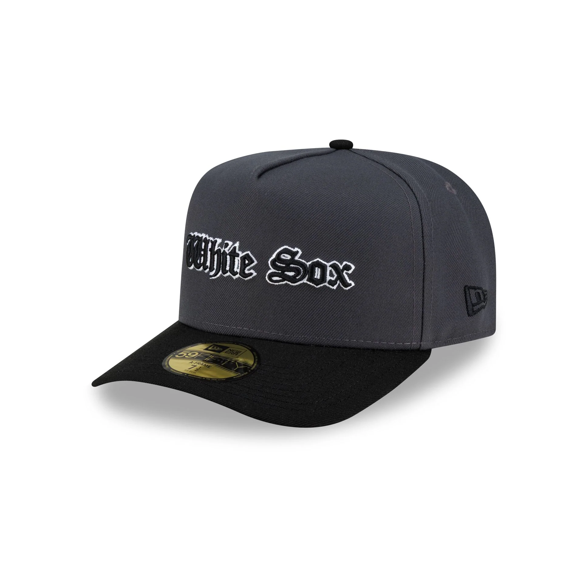 Just Caps Gothic Script Chicago White Sox 59FIFTY A-Frame Fitted Hat - Image 3
