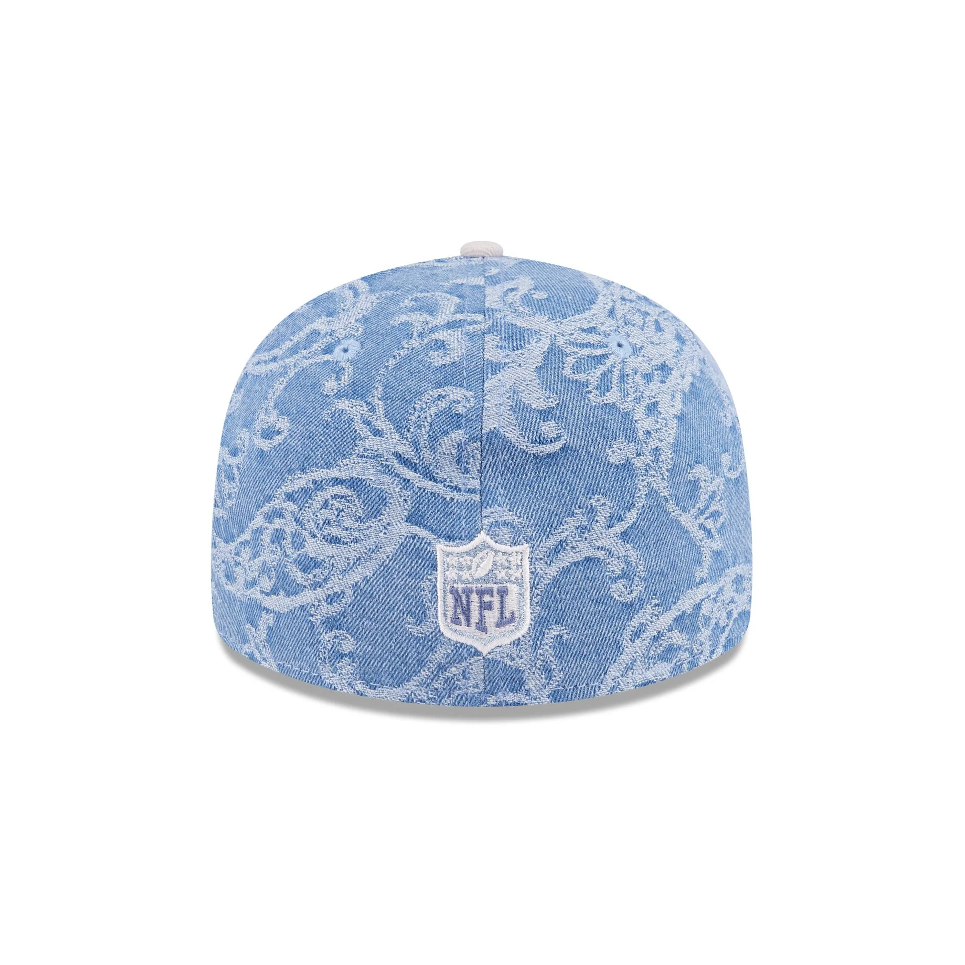 Just Caps Jacquard Denim Detroit Lions Retro Crown 59FIFTY Fitted Hat - Image 6