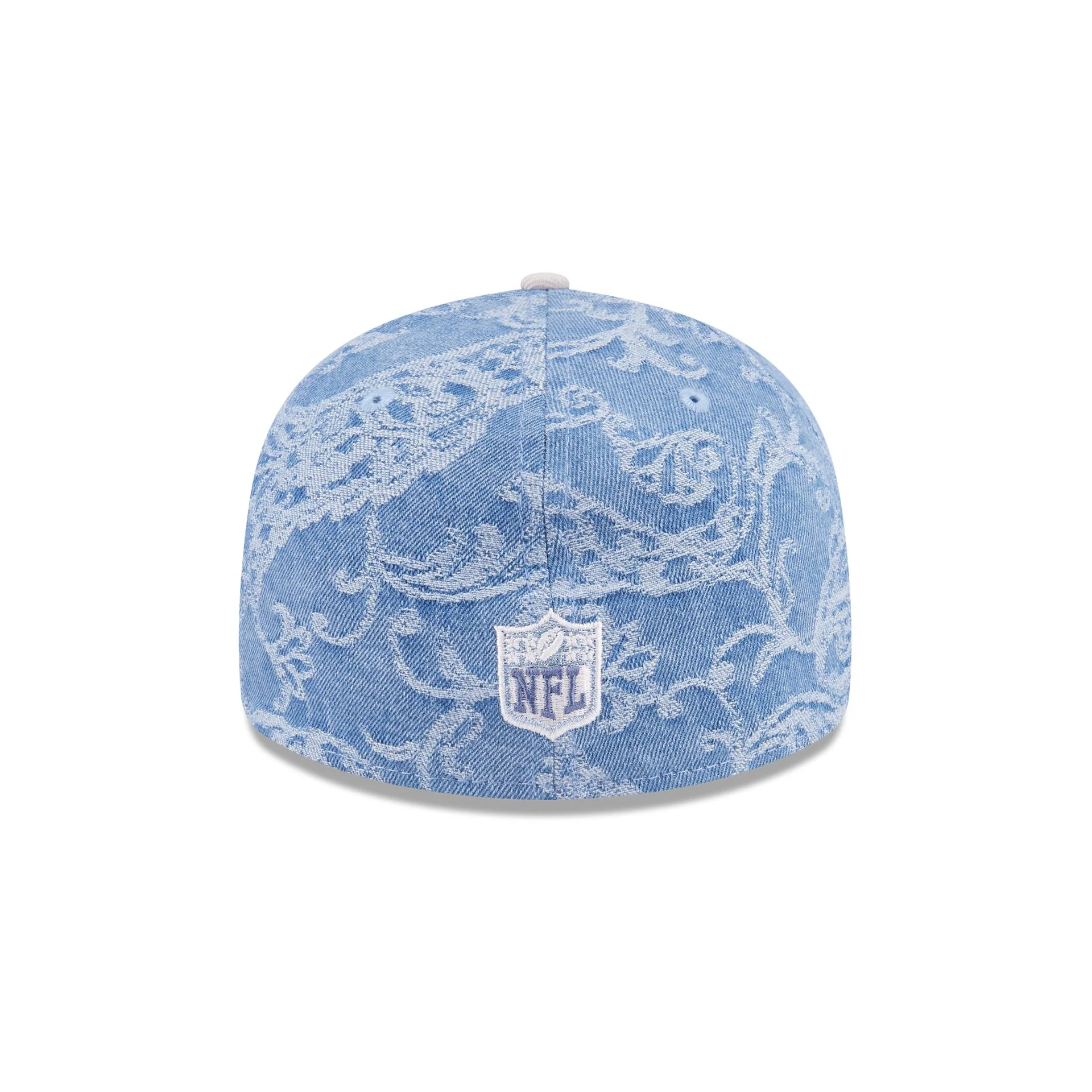 Just Caps Jacquard Denim Kansas City Chiefs Retro Crown 59FIFTY Fitted Hat - Image 6