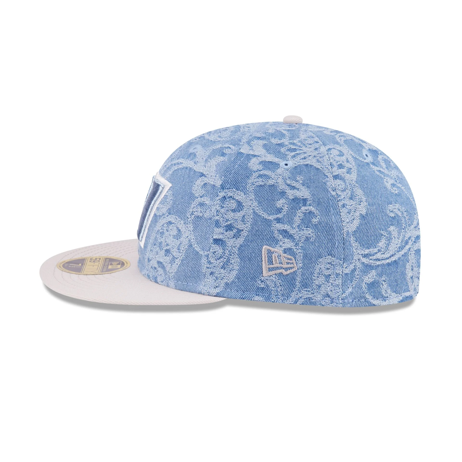 Just Caps Jacquard Denim Washington Commanders Retro Crown 59FIFTY Fitted Hat - Image 5