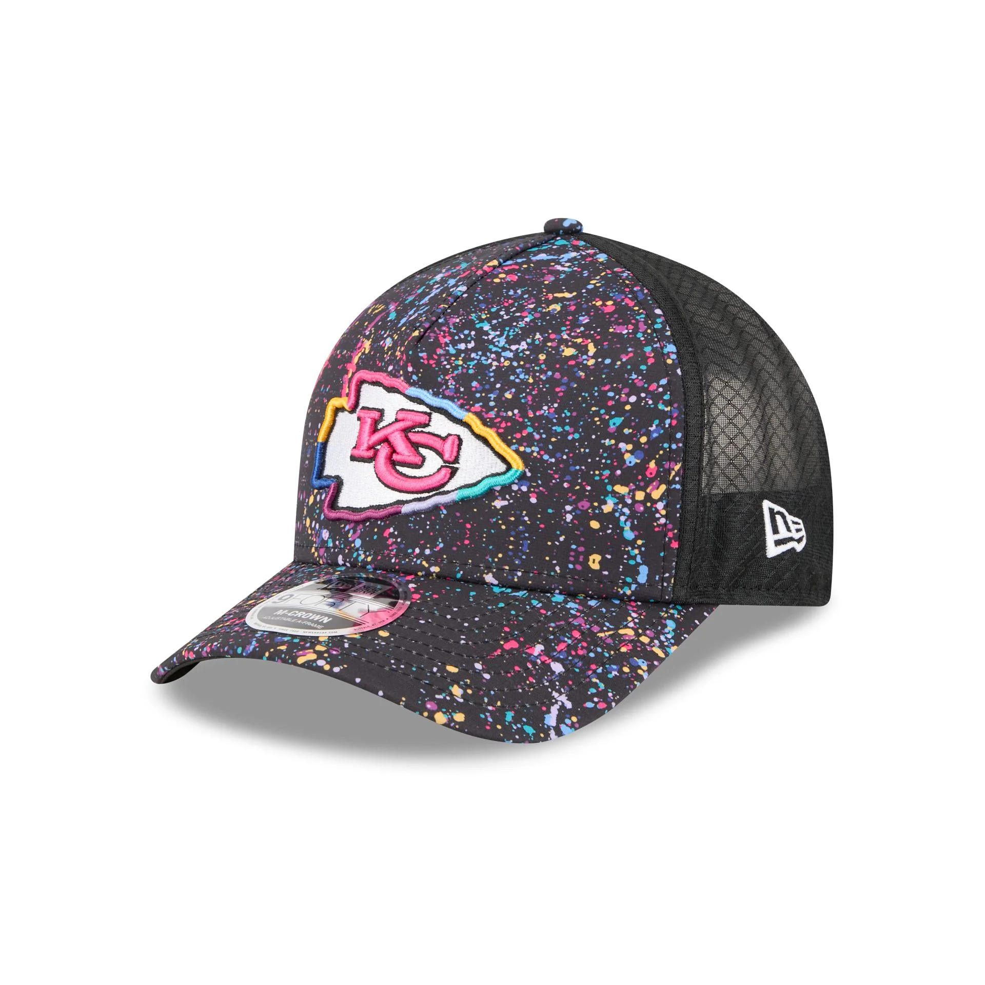 Kansas City Chiefs 2025 Crucial Catch 9FORTY M-Crown A-Frame Trucker Hat - Image 3