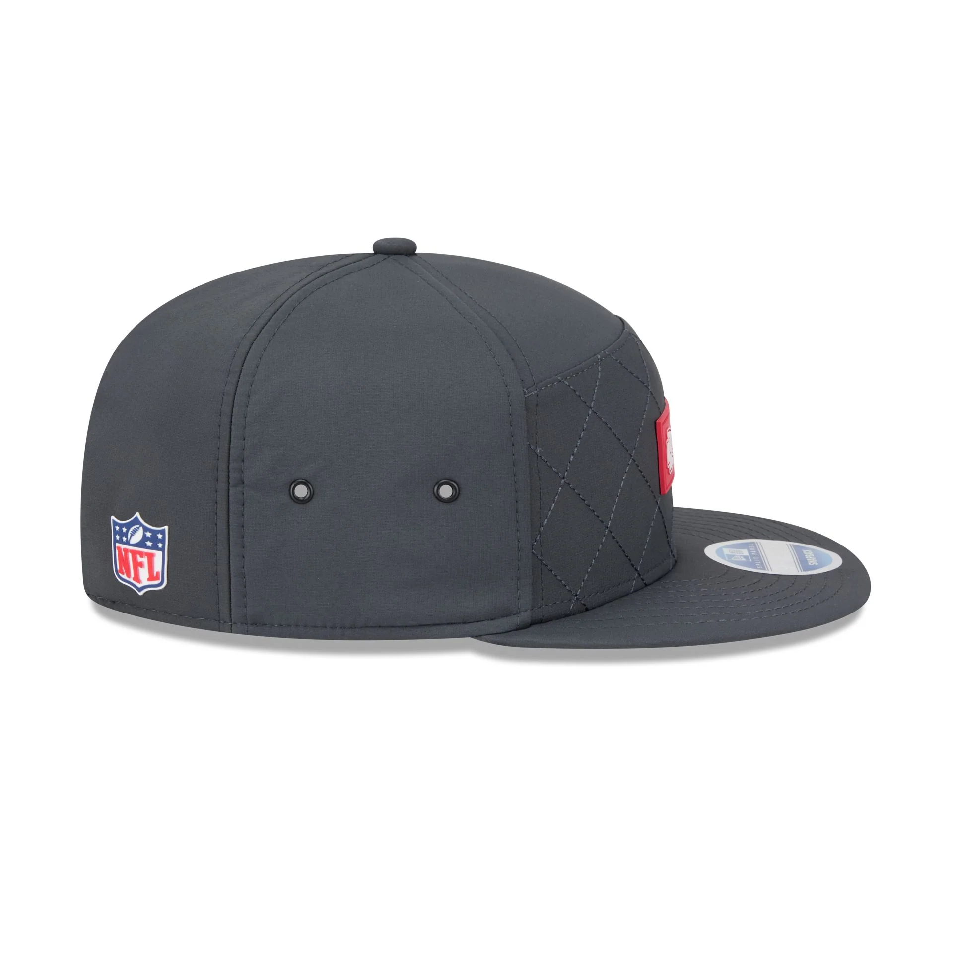 Kansas City Chiefs 2025 Sideline Cold Weather Steel Clouds Split Panel 9FIFTY Snapback Hat - Image 5