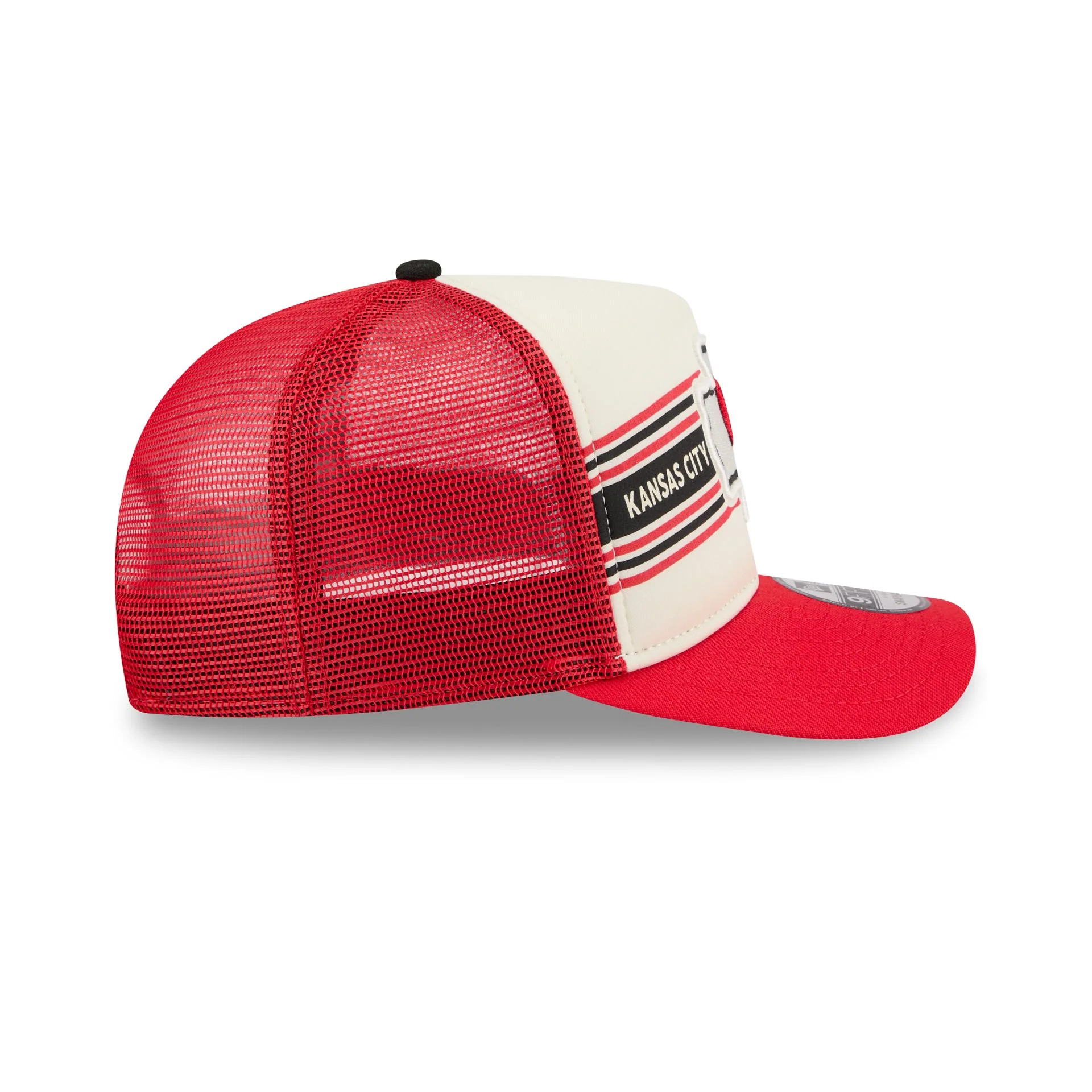 Kansas City Chiefs Banner 9FIFTY A-Frame Trucker Hat - Image 5