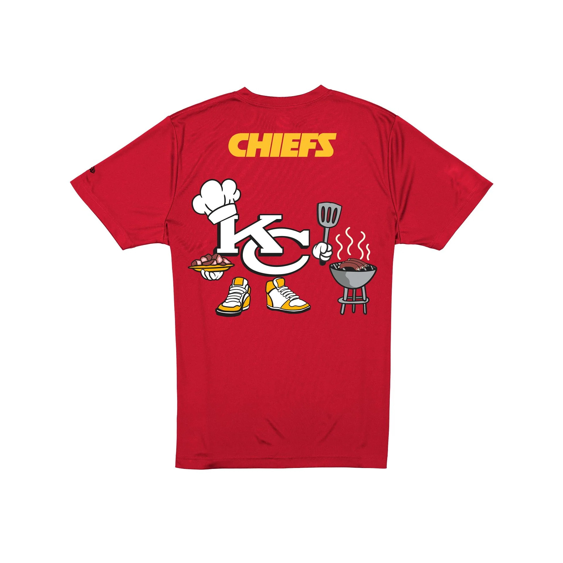Kansas City Chiefs Cartoon Red T-Shirt - Image 2
