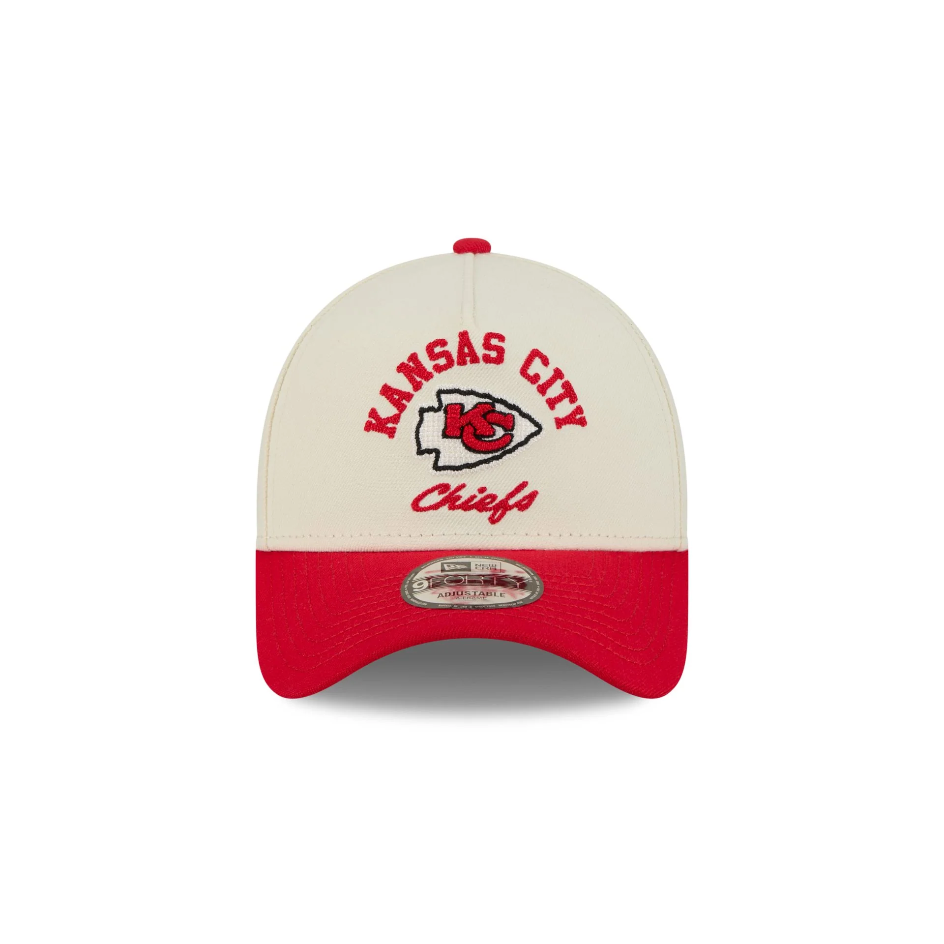 Kansas City Chiefs Chrome White Arched 9FORTY A-Frame Snapback Hat - Image 2