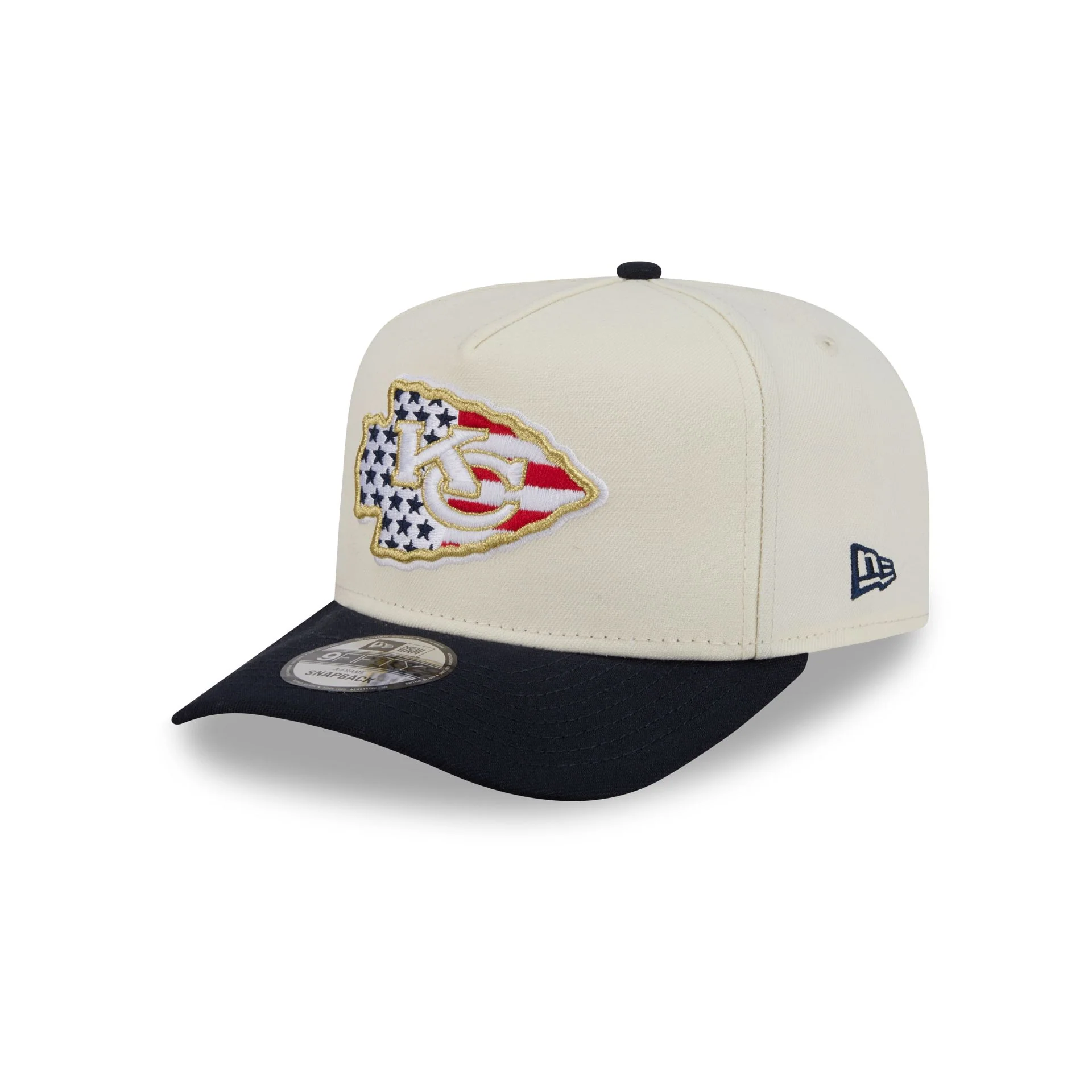 Kansas City Chiefs Chrome White Stars and Stripes 9FIFTY A-Frame Snapback Hat - Image 3