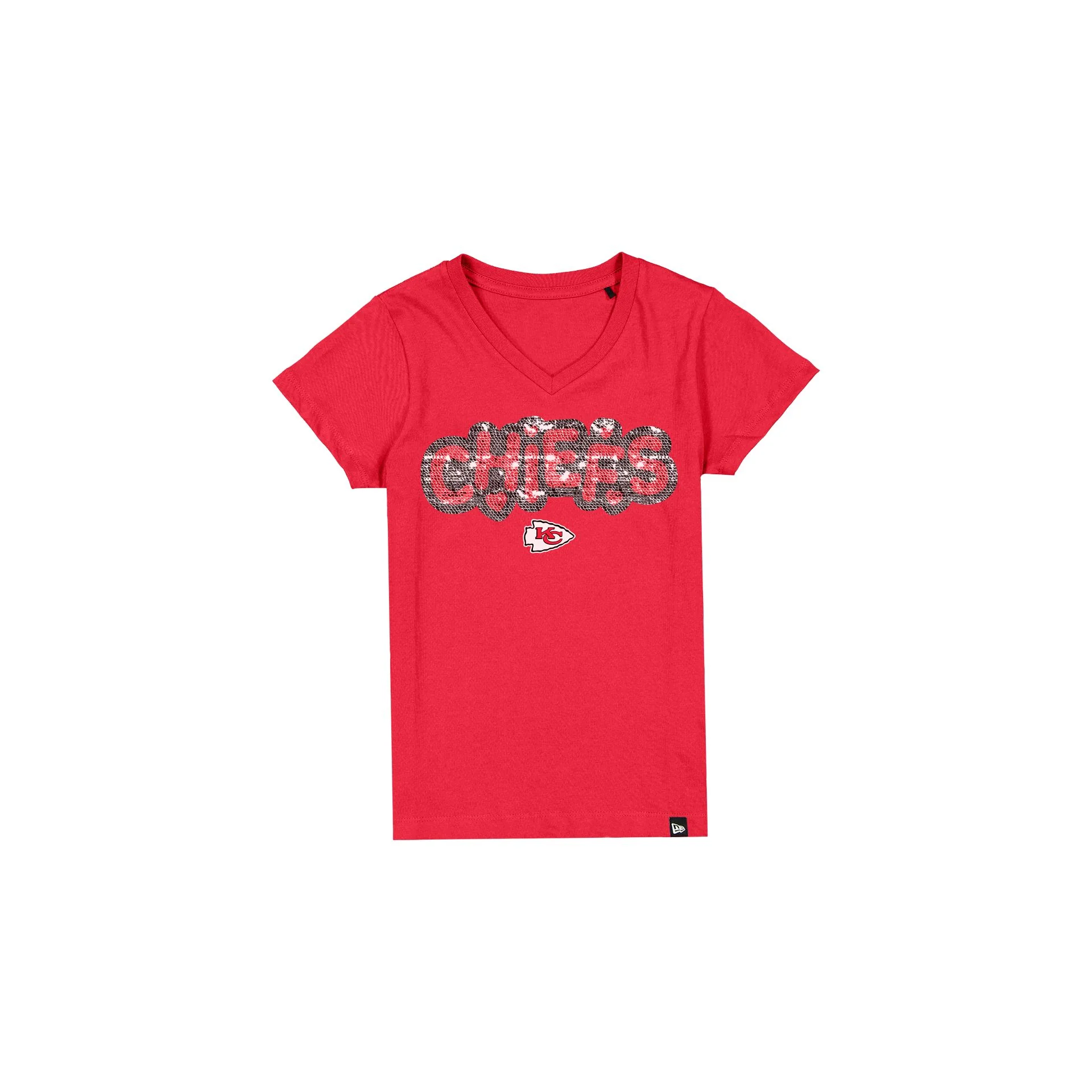 Kansas City Chiefs Flip Sequin Girls T-Shirt - Image 2