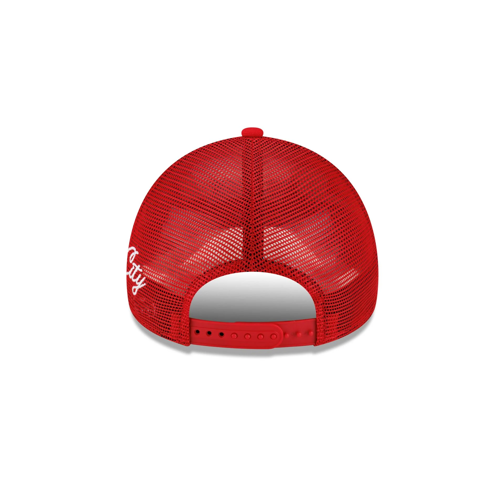 Kansas City Chiefs Side Script 9FORTY A-Frame Trucker Hat - Image 6