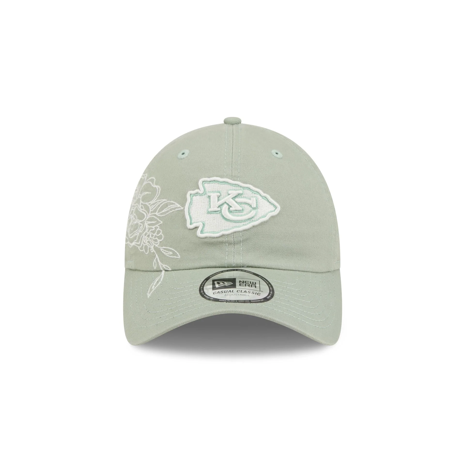 Kansas City Chiefs Stitched Flowers Casual Classic Adjustable Hat - Image 2