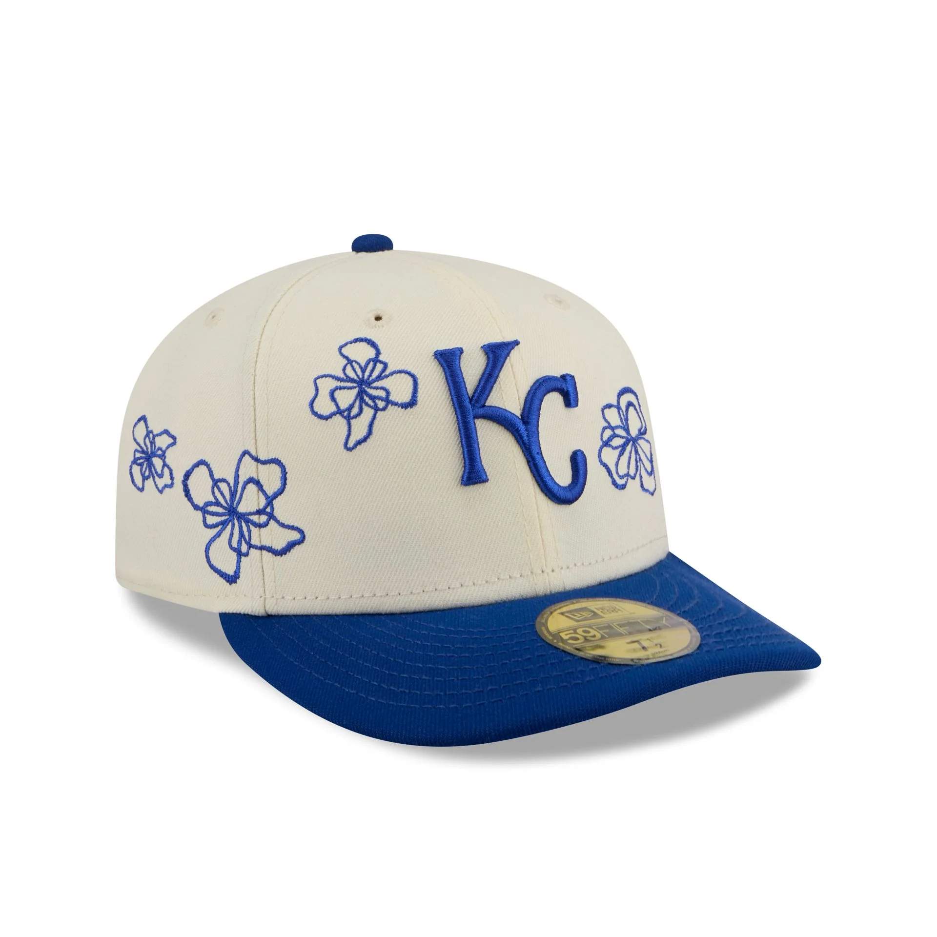 Kansas City Royals Floral Outline 59FIFTY Fitted Hat - Image 3
