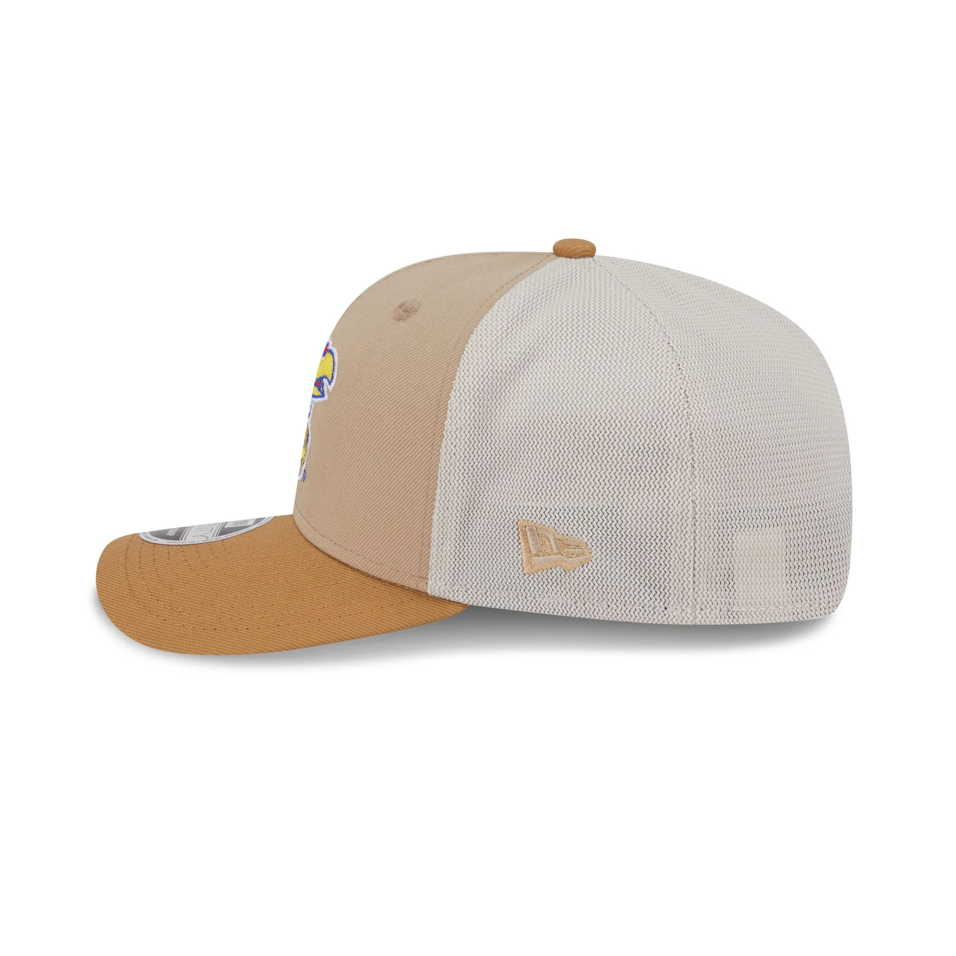 Kansas Jayhawks College Vault Stone 9SEVENTY Trucker Hat - Image 4