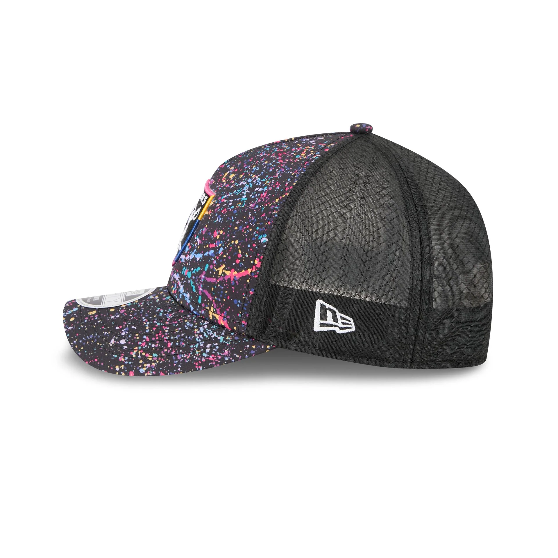 Las Vegas Raiders 2025 Crucial Catch 9FORTY M-Crown A-Frame Trucker Hat - Image 5
