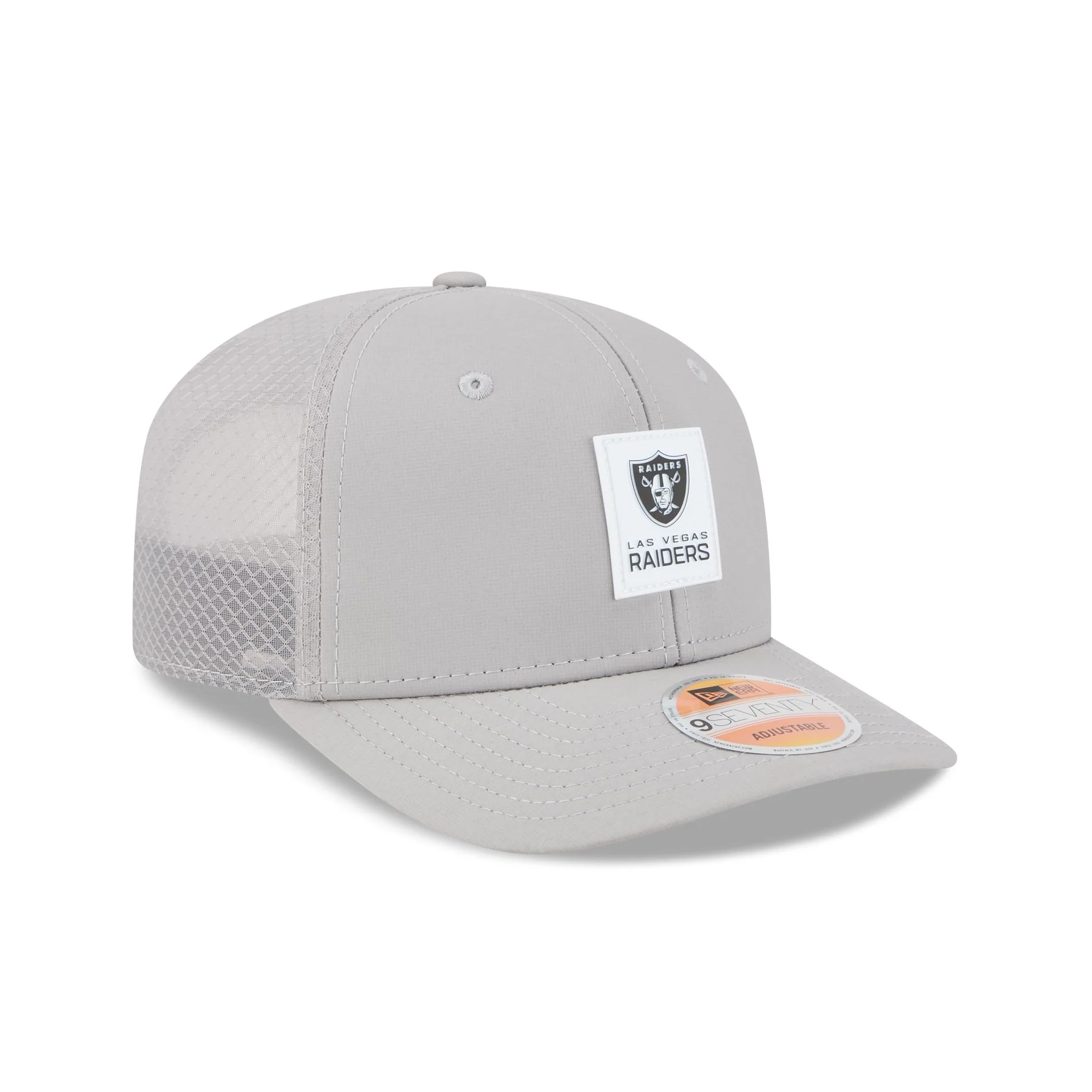 Las Vegas Raiders 2025 Sideline Hot Weather Gray 9SEVENTY Trucker Hat - Image 3