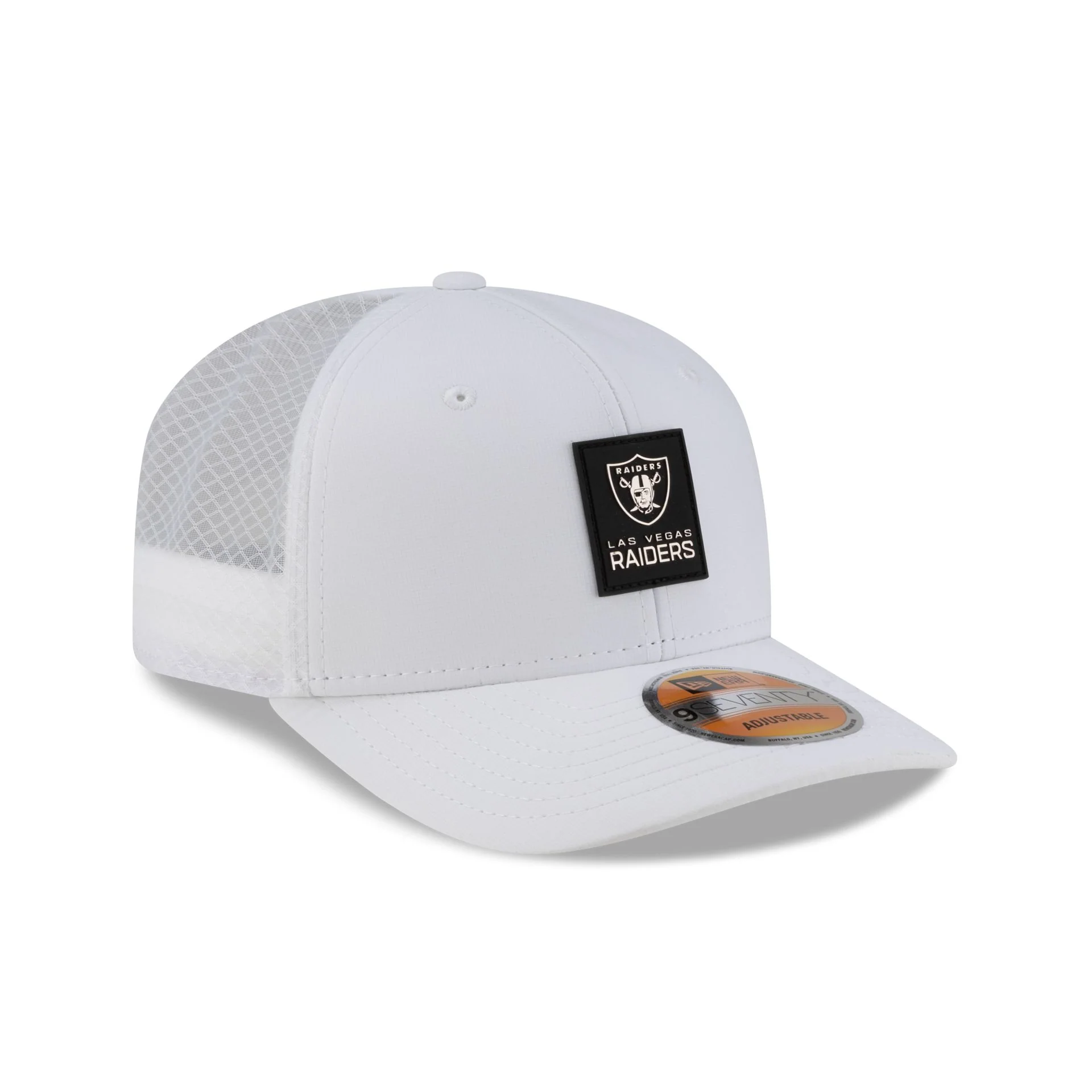 Las Vegas Raiders 2025 Sideline Hot Weather White 9SEVENTY Trucker Hat - Image 3