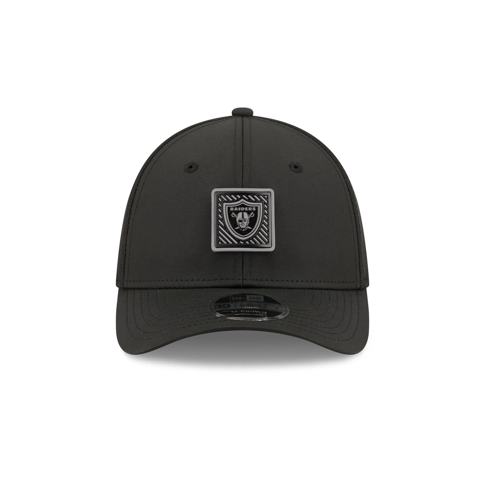 Las Vegas Raiders 2026 Training Black 39THIRTY M-Crown Stretch-Fit Hat - Image 2