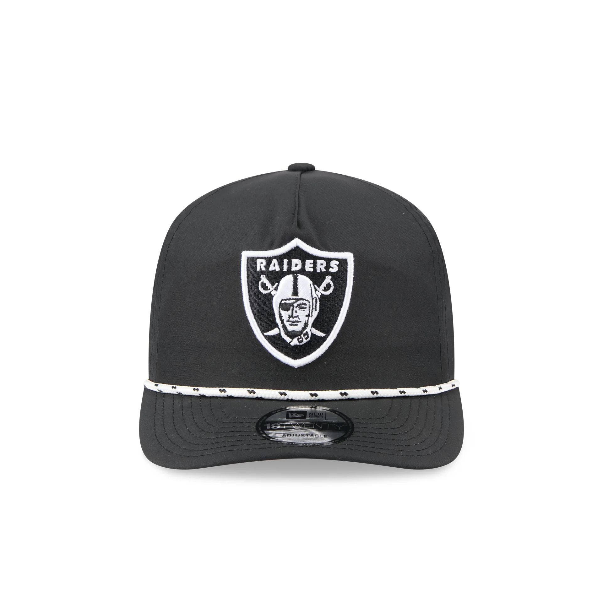 Las Vegas Raiders Black and White Rope 19TWENTY Snapback Hat - Image 2