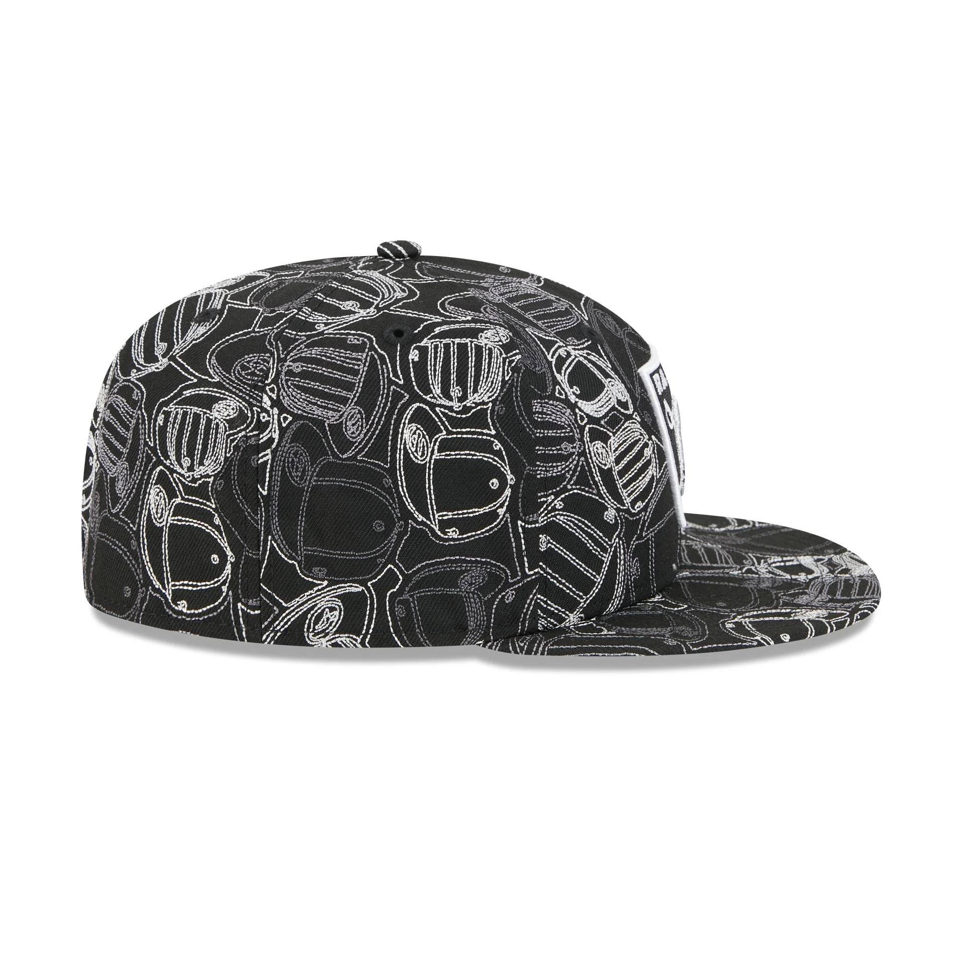Las Vegas Raiders Cap Scramble 59FIFTY Fitted Hat - Image 5