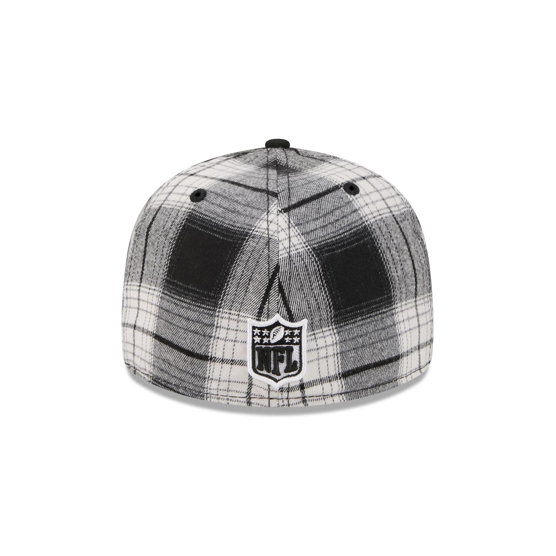 Las Vegas Raiders Grunge Plaid Retro Crown 59FIFTY Fitted Hat - Image 6