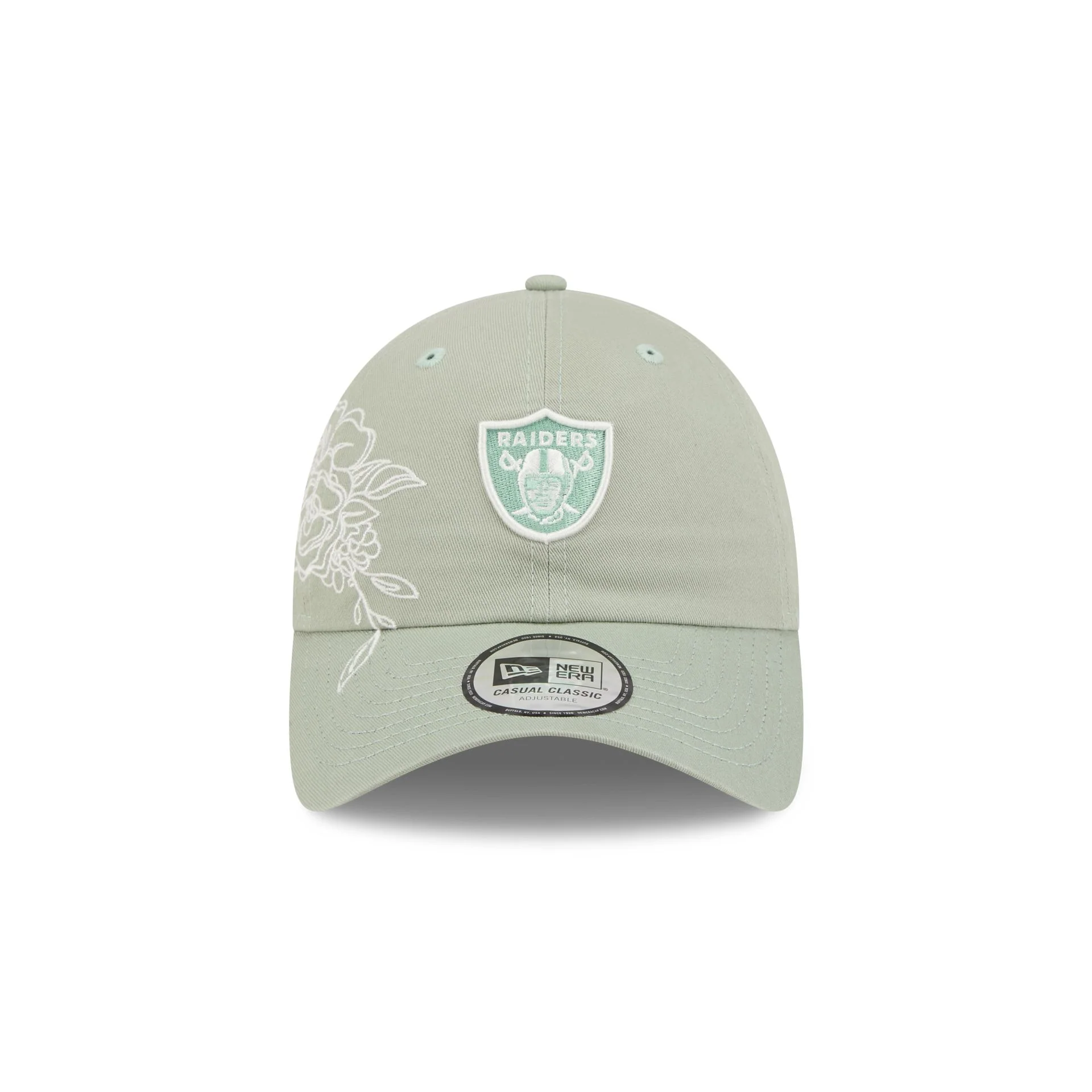 Las Vegas Raiders Stitched Flowers Casual Classic Adjustable Hat - Image 2