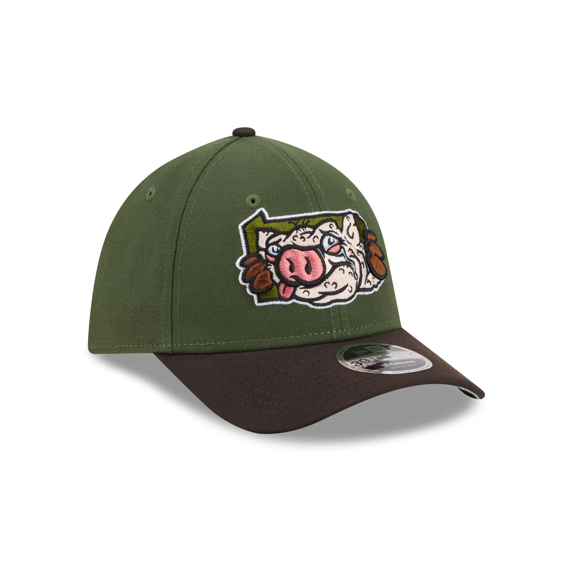 Lehigh Valley IronPigs Theme Night Green 39THIRTY M-Crown Stretch Fit Hat - Image 3