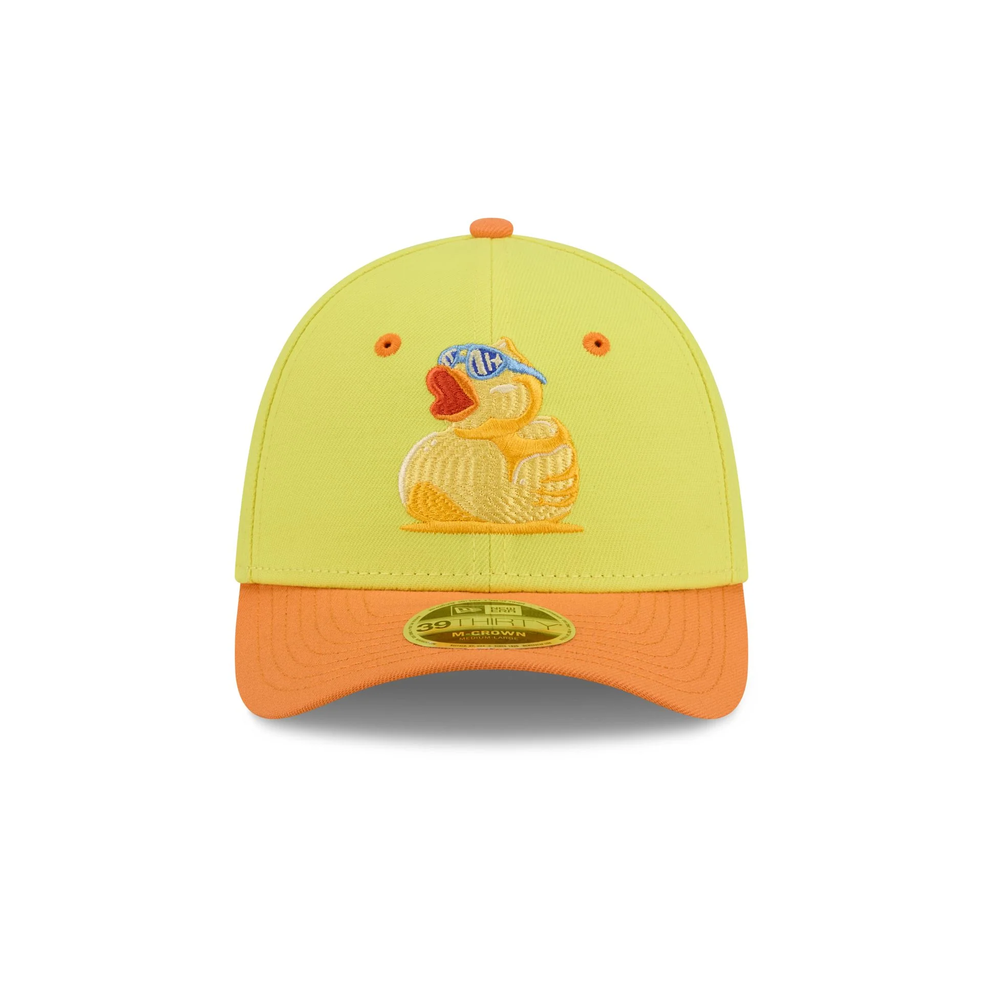 Lehigh Valley IronPigs Theme Night Yellow 39THIRTY M-Crown Stretch Fit Hat - Image 2