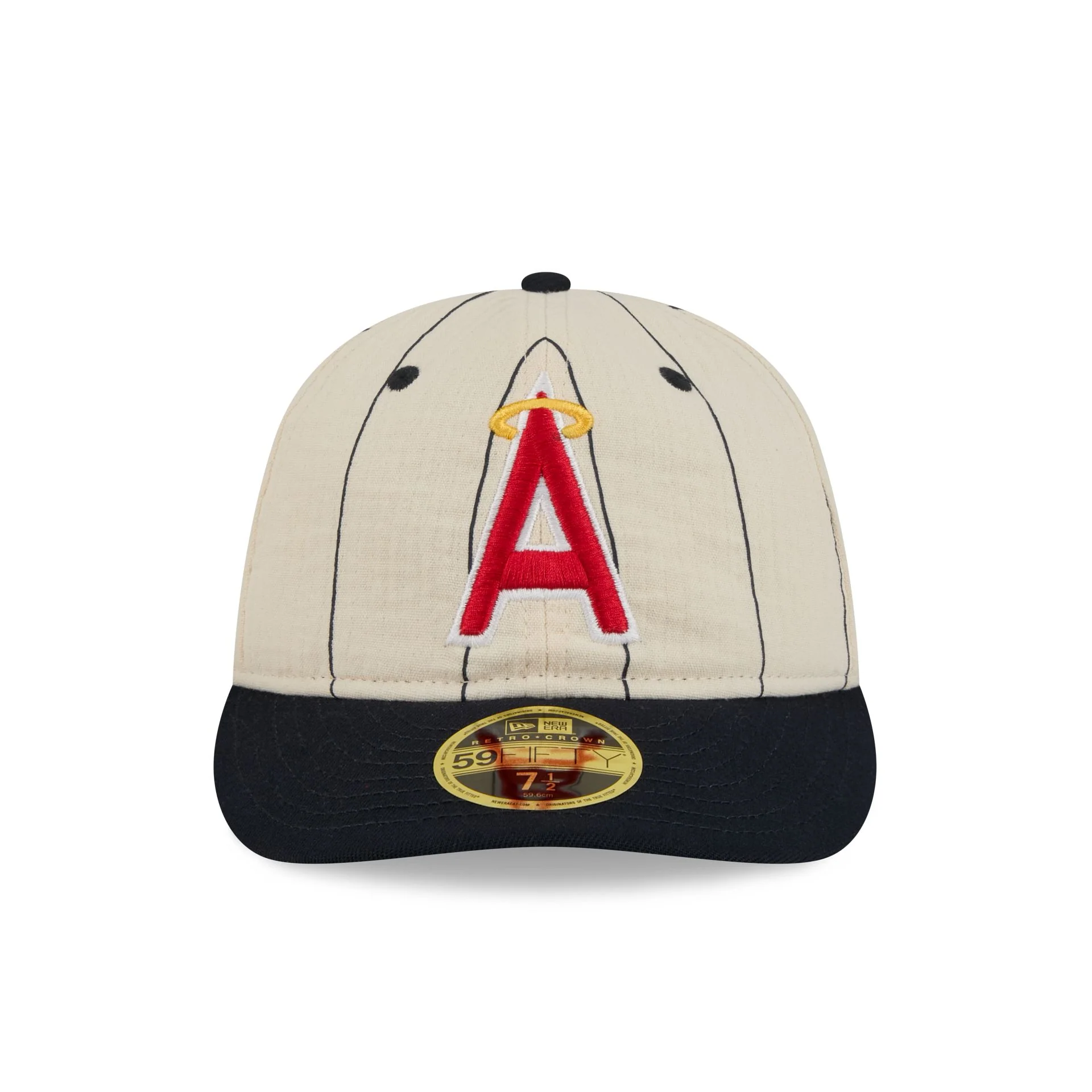 Los Angeles Angels Linen Pinstripe Retro Crown 59FIFTY Fitted Hat - Image 2